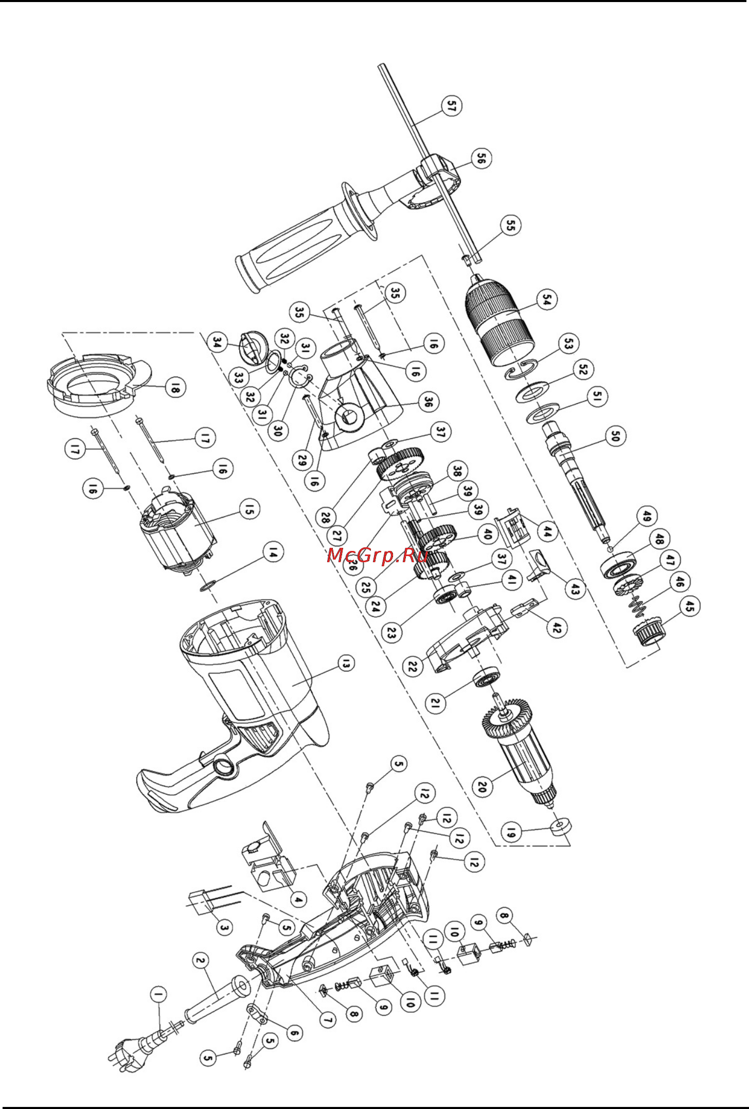 Stomer SPD-1051x2 [34/44] Exploded view