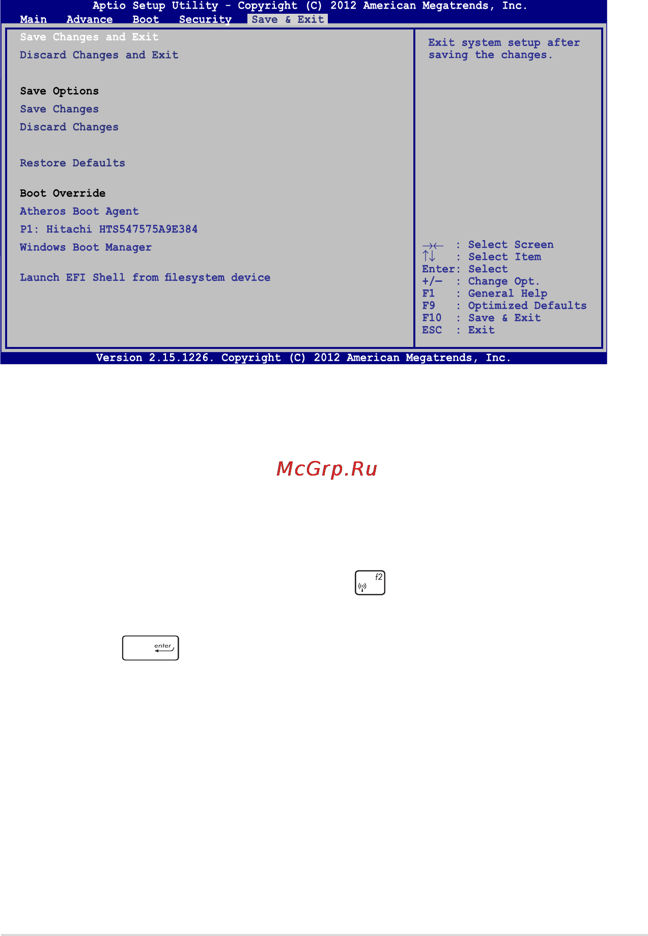 Asus G46VW-CZ091H [75/102] Save exit
