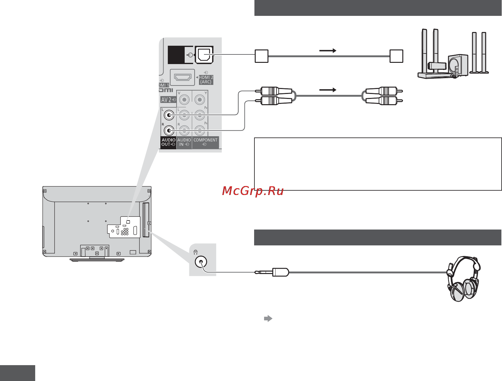 Panasonic VIERA TX-LR24E3 [64/76] Для прослушивания с помощью громкоговорителей