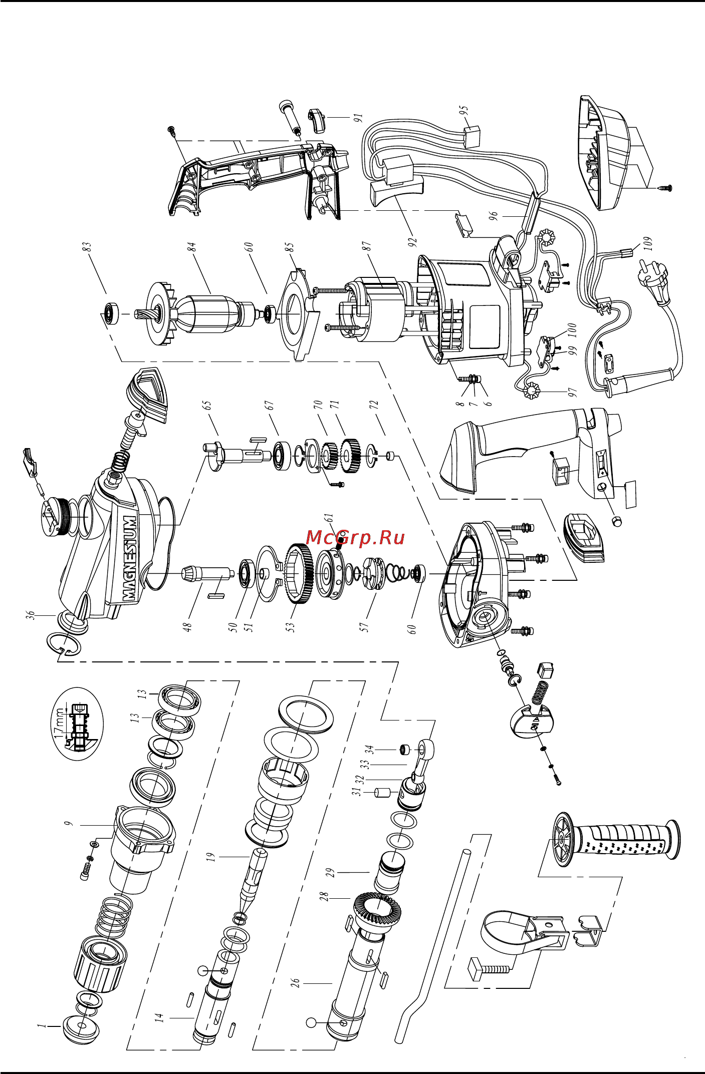 Stomer SRD-1300-K [32/40] Exploded view srd 1300 k