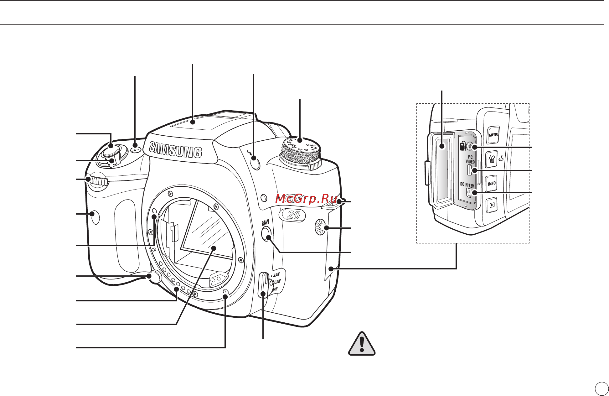 Samsung GX-20 [14/158] Устройство цифровой камеры
