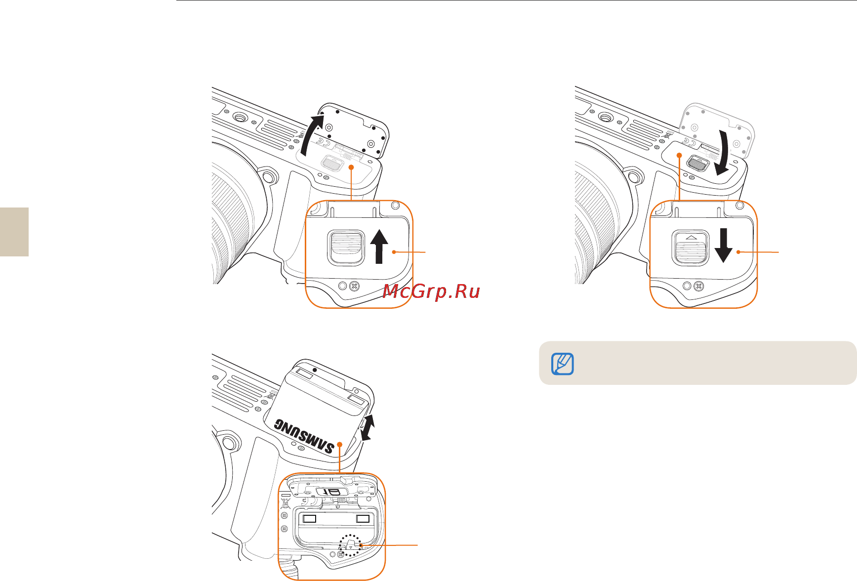 Samsung NX10 [19/128] Установка батареи