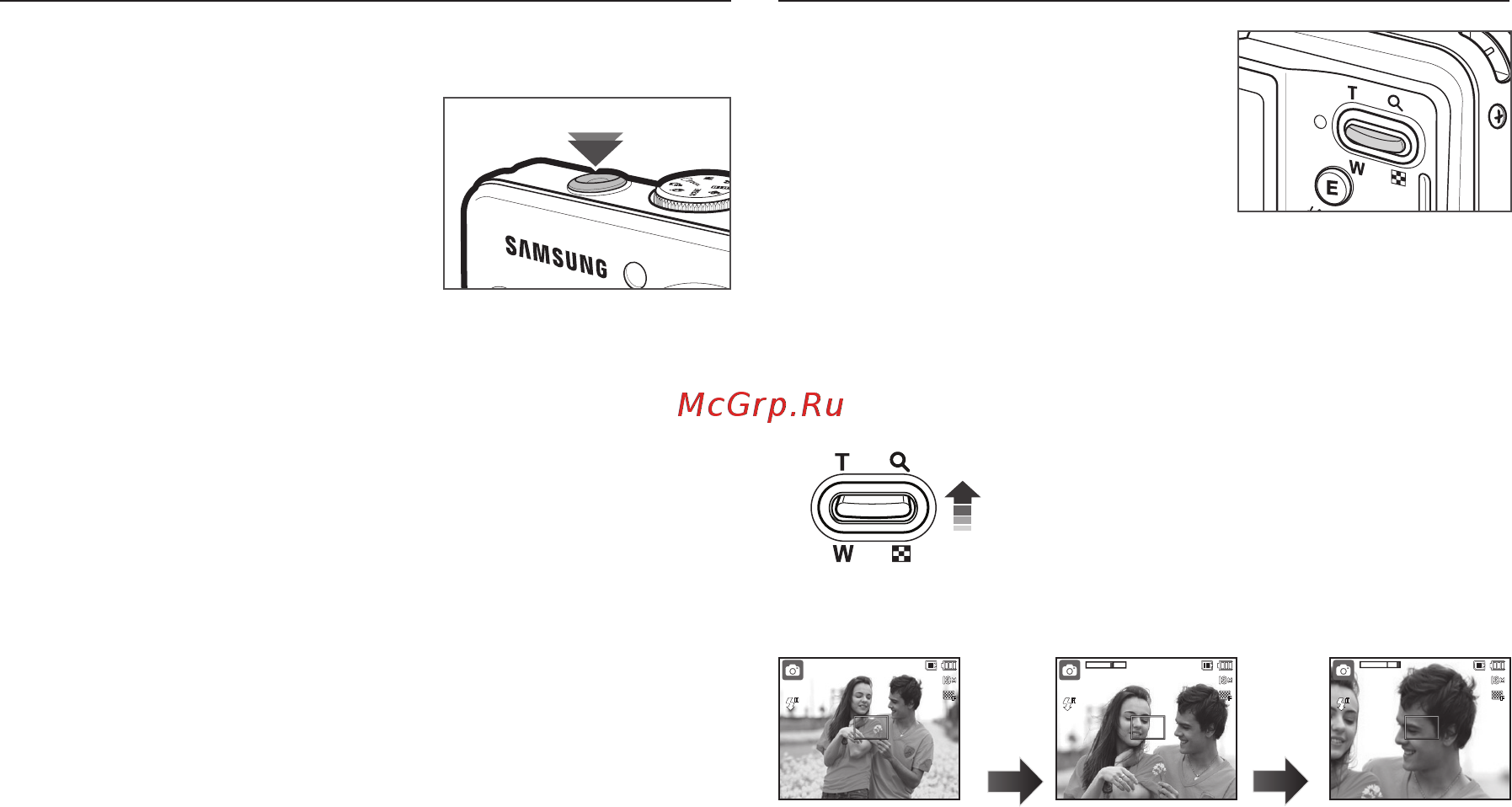 Samsung L310W [29/107] Кнопки зума w t