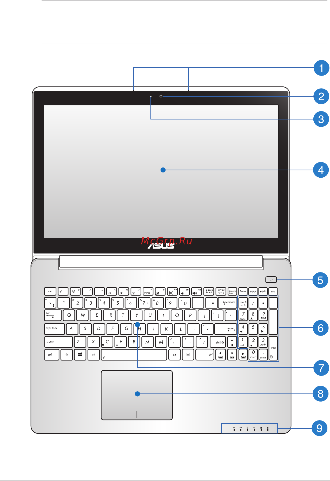 Asus vivobook s300ca, 90nb00z1-m00560 [12/102] Вид сверху