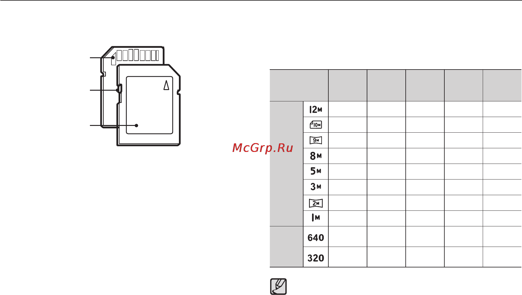 Samsung ES25 [16/96] В камере могут использоваться карты памяти sd sdhc
