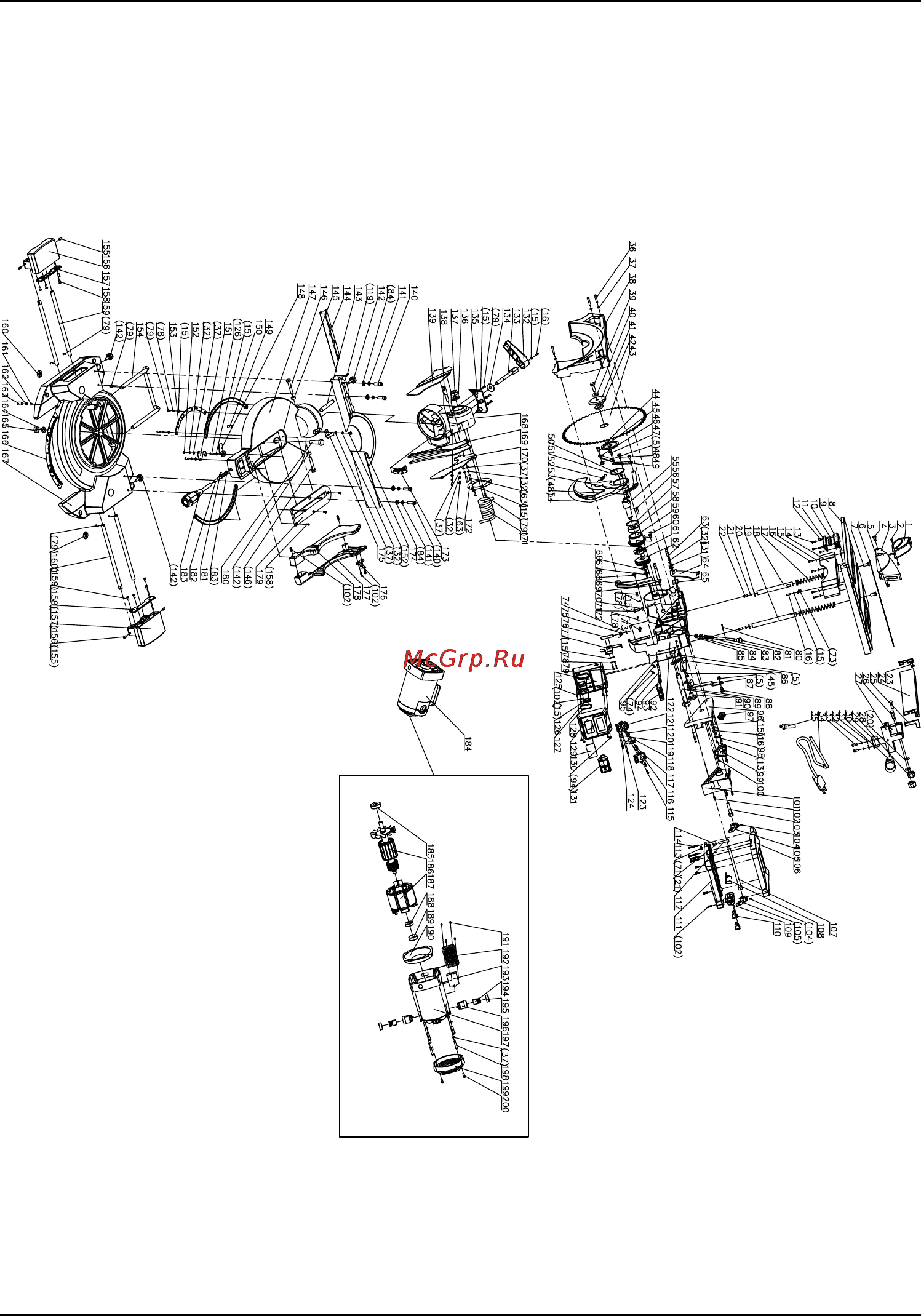 Stomer SMS-1800-T [24/28] Exploded view sms 1800 t