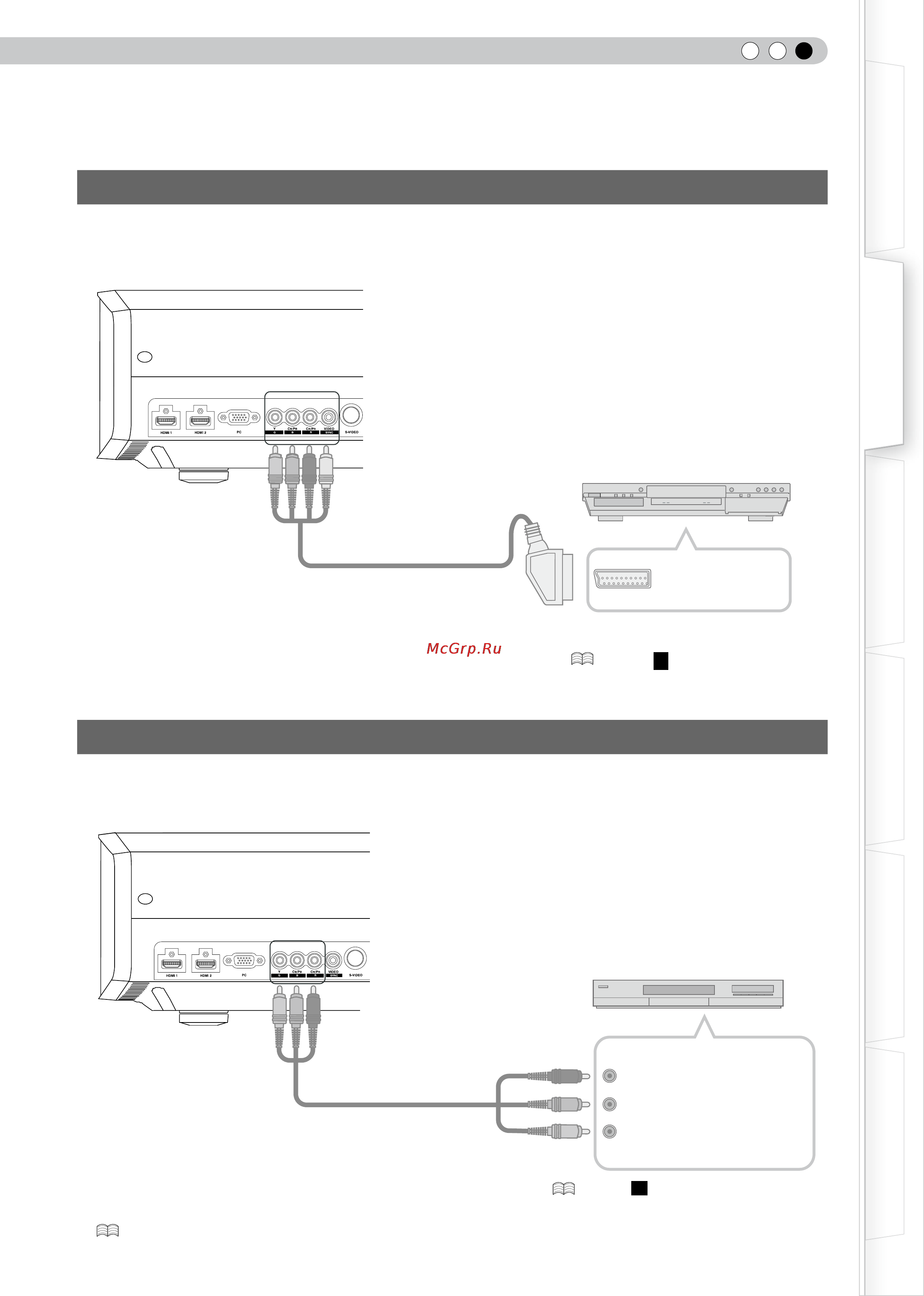 JVC DLA-HD750 [141/181] Подключение с помощью кабеля scart rca