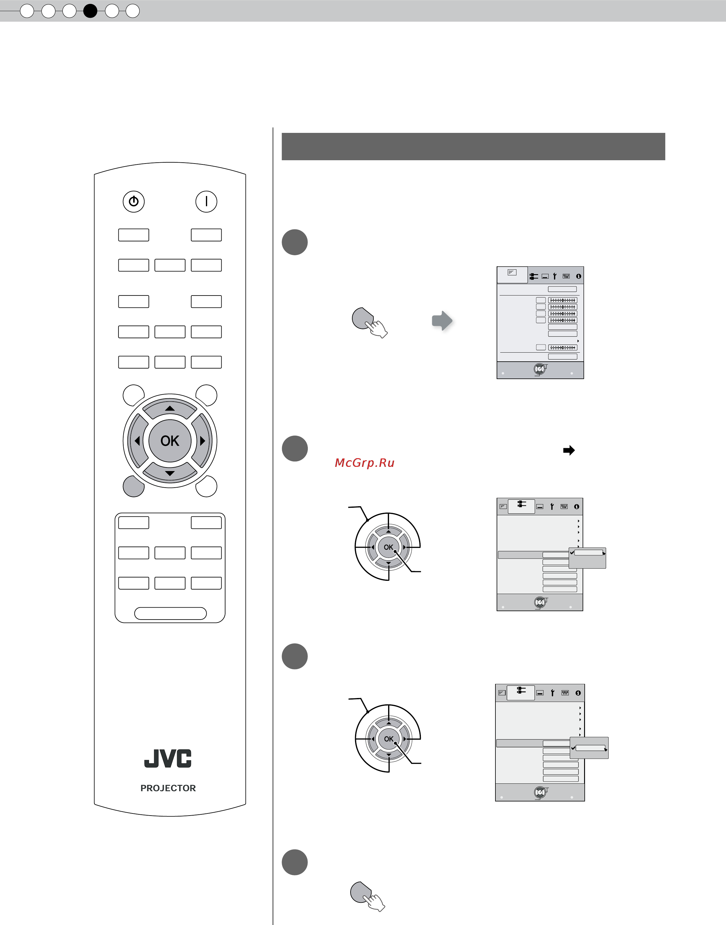 JVC DLA-HD750 [90/181] Procedure per il funzionamento del menu