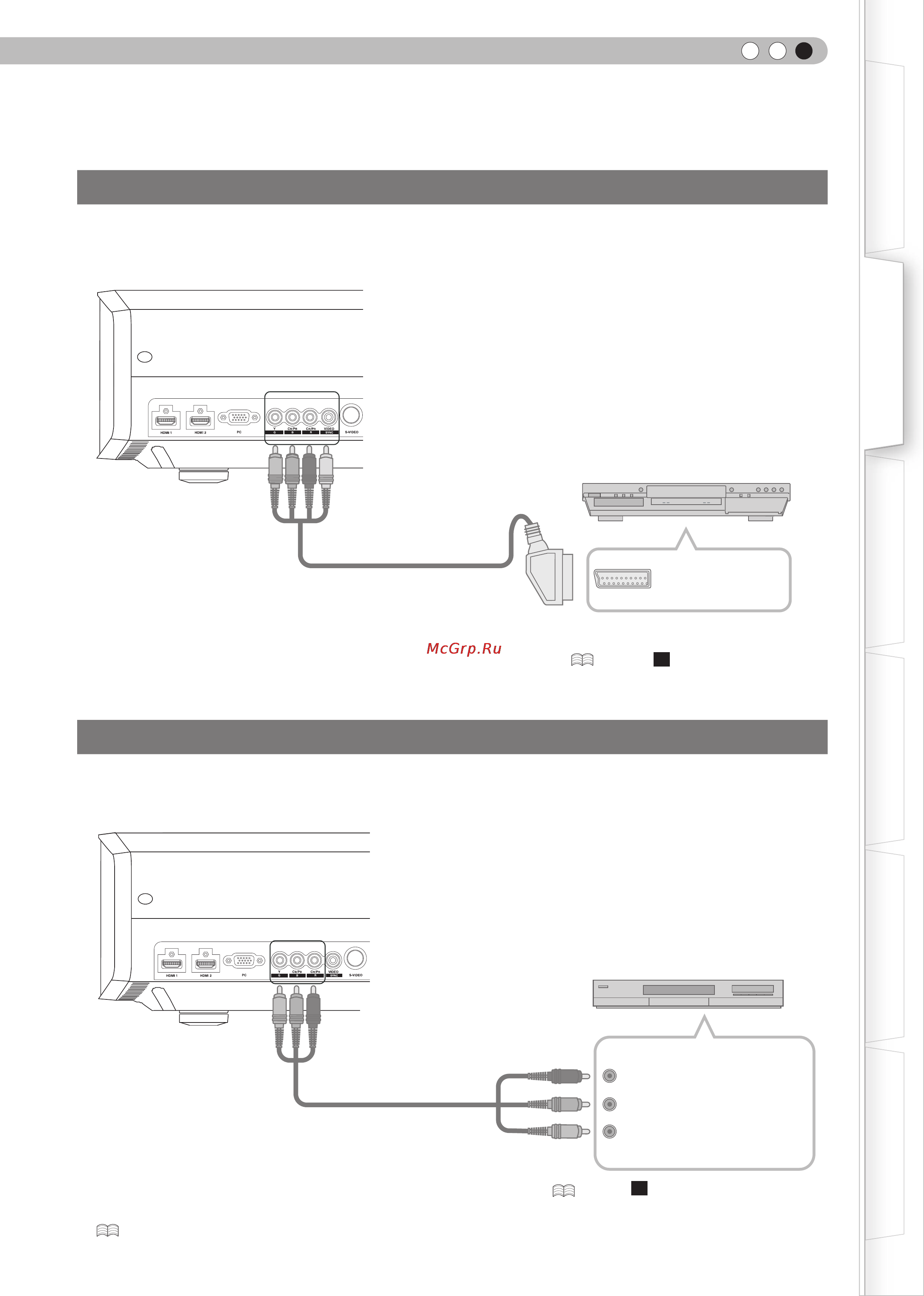 JVC DLA-RS25 [143/185] Подключение с помощью кабеля scart rca