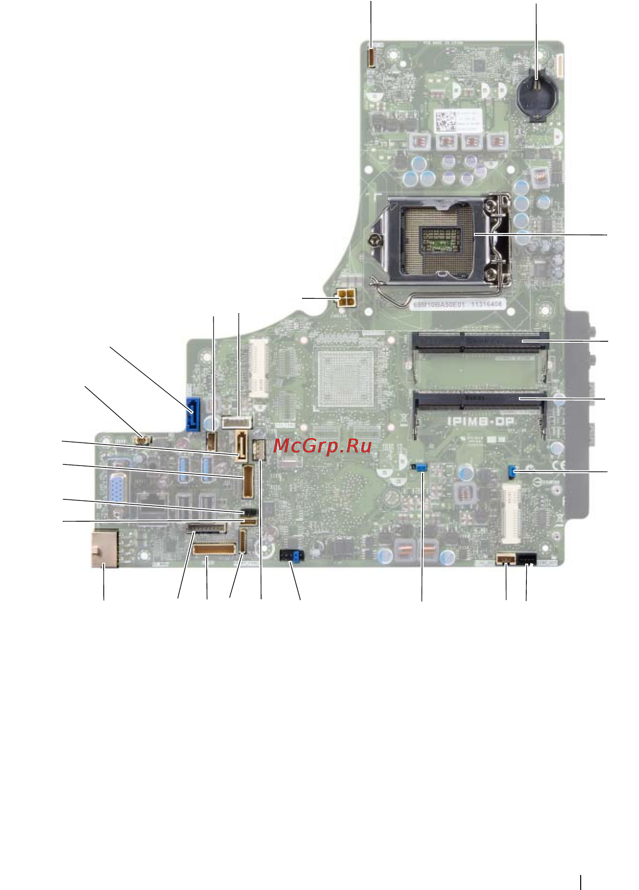 Dell Inspiron One /2330-7571/ [17/150] Элементы системной платы