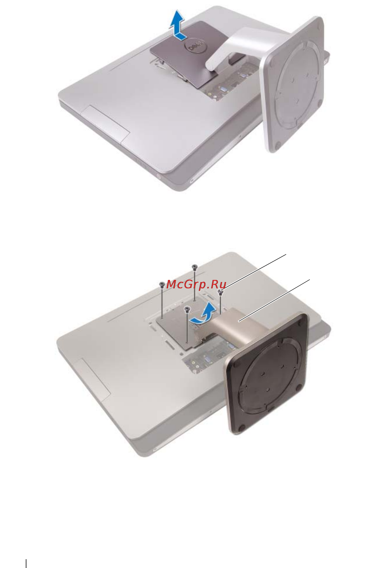 Dell Inspiron One /2330-7571/ [20/150] Поверните стойку кверху и извлеките ее из компьютера