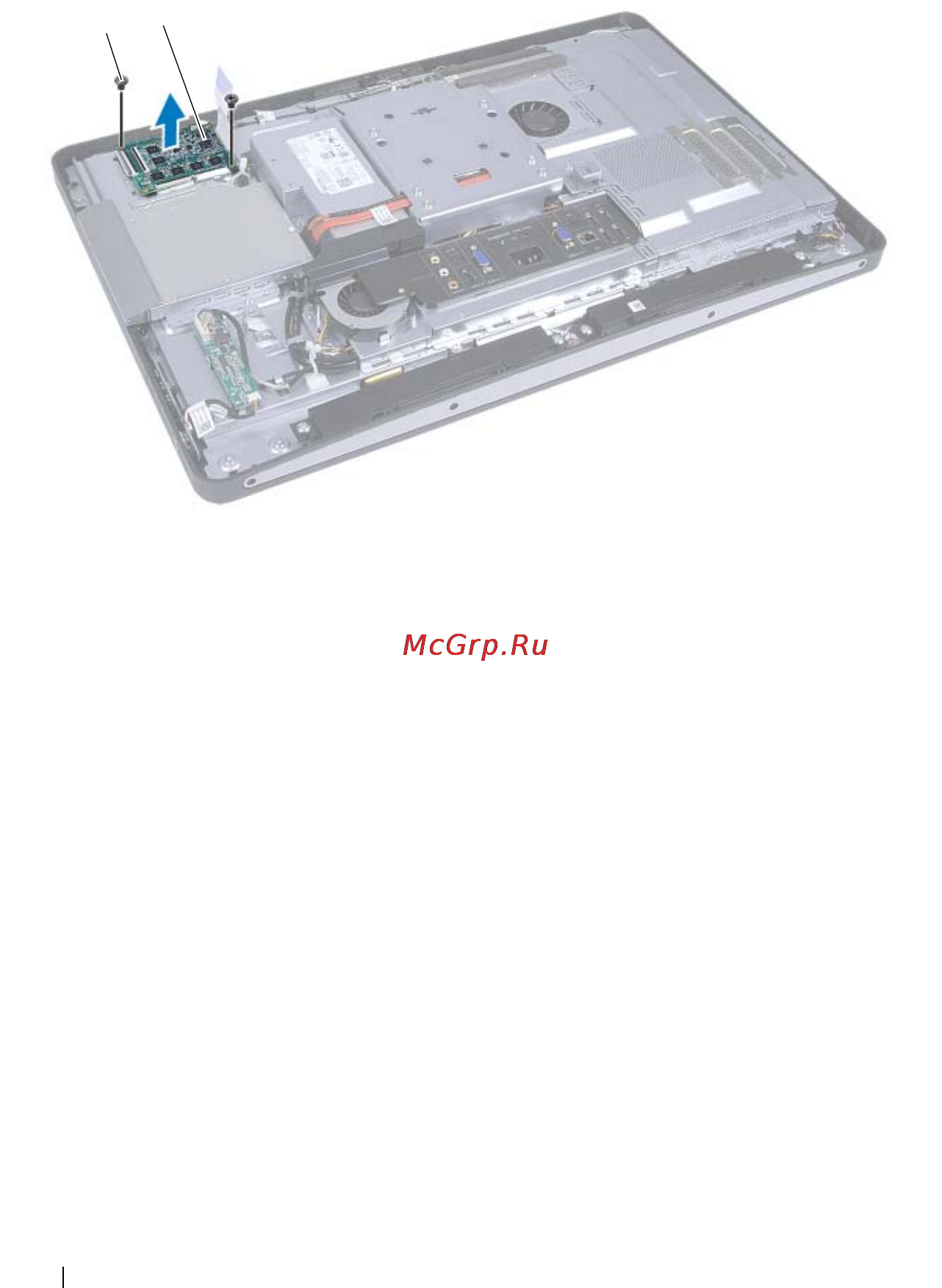 Dell Inspiron One /2330-7571/ [28/150] Извлеките винты которые крепят плату сенсорного экрана к корпусу компьютера
