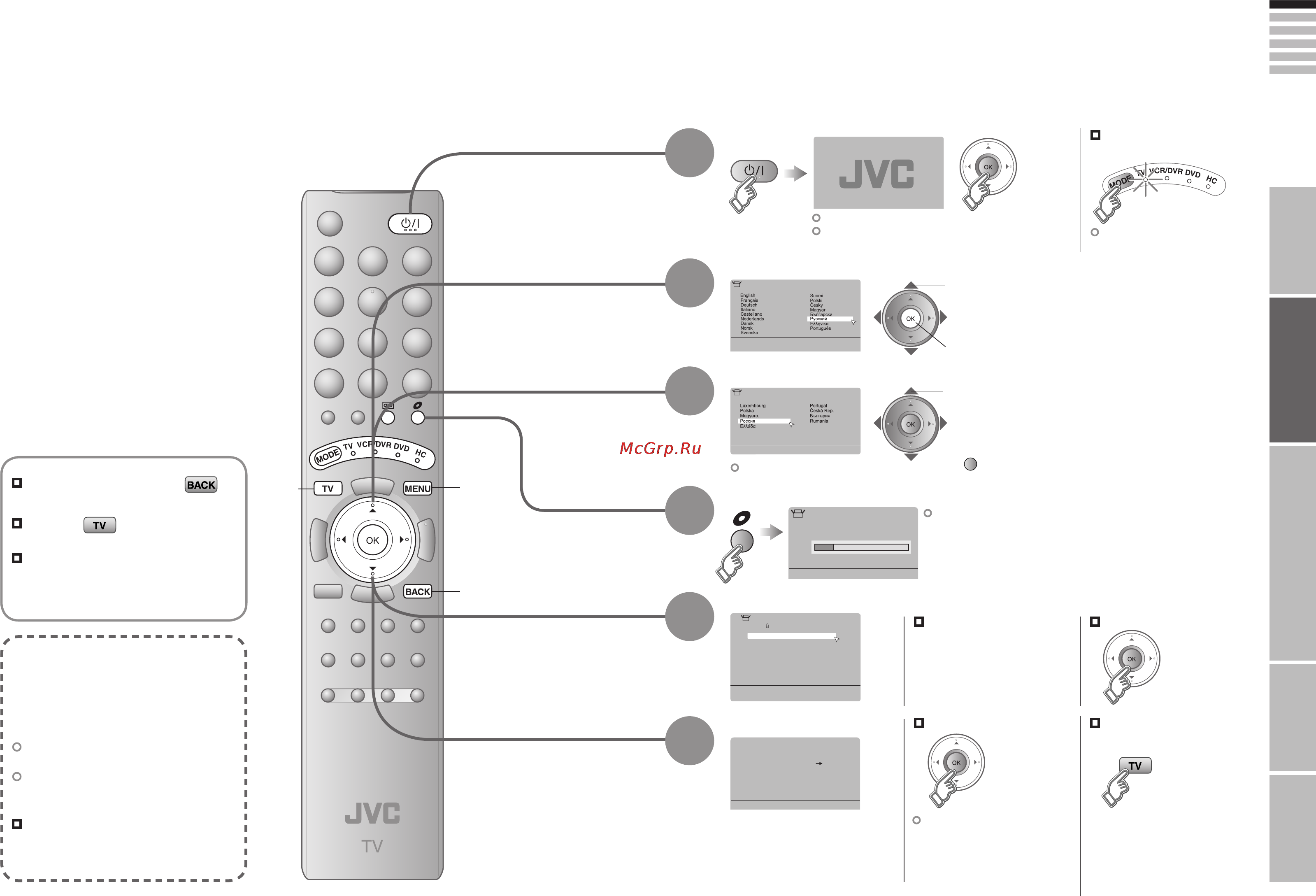 JVC LT-46Z70 [9/23] Начало работы