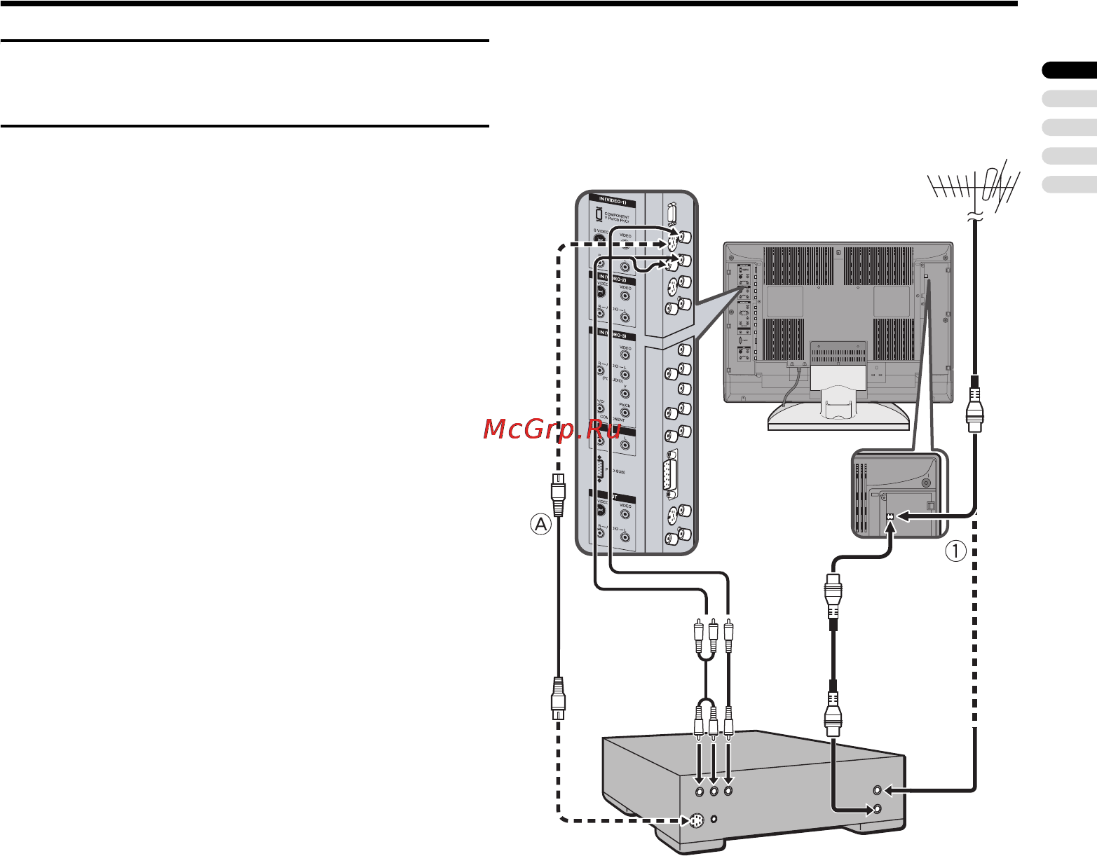 JVC LT-Z26SX5 [9/57] Ïîäêë åíèå àíòåííû è âèäåîìàãíèòîôîíà âêì