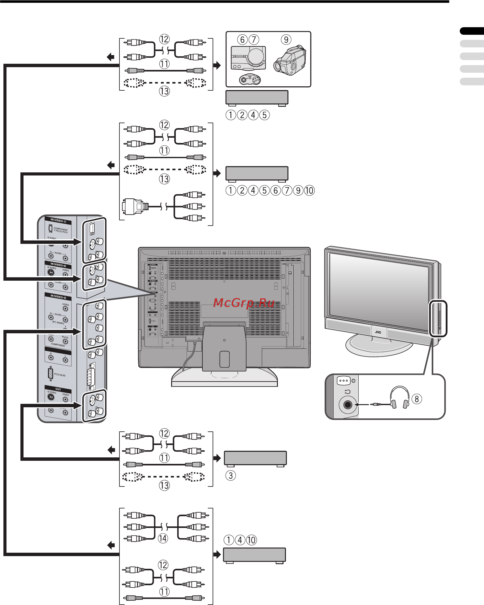 JVC LT-Z37DX5 [49/59] Подключение дополнительных устройств