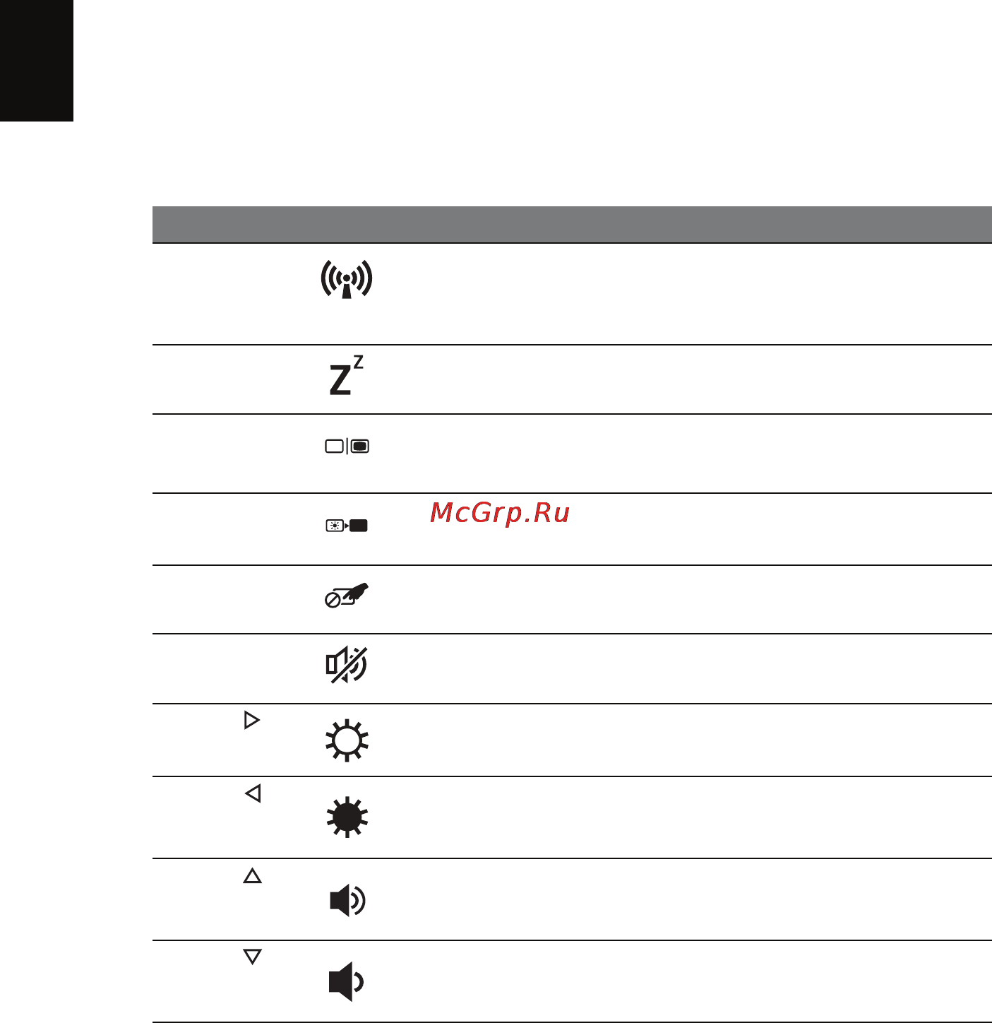 E-Machines eM350 [28/1299] Key before pressing the other key in the hotkey combination