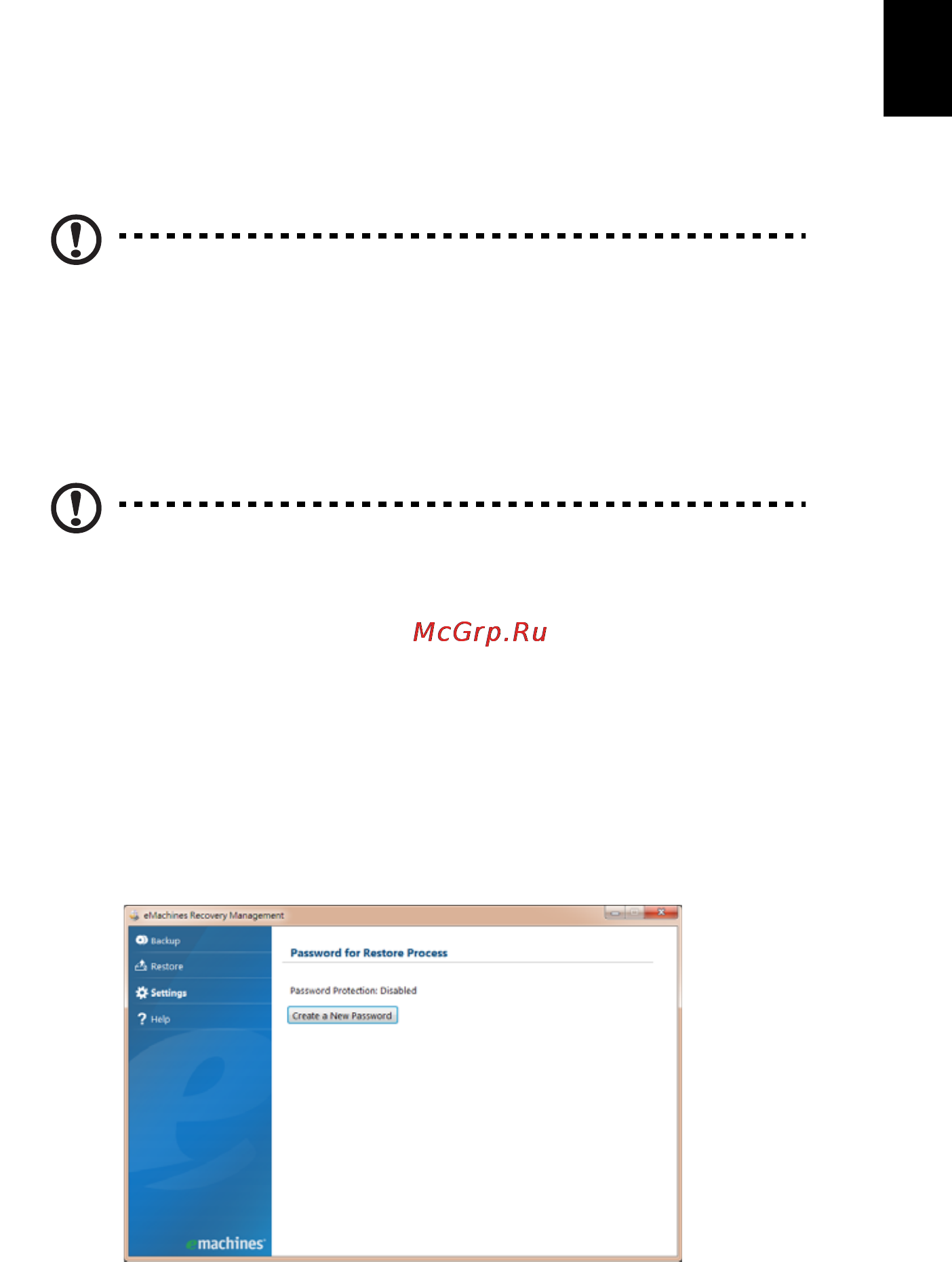 E-Machines eM355 [81/1913] Emachines recovery management