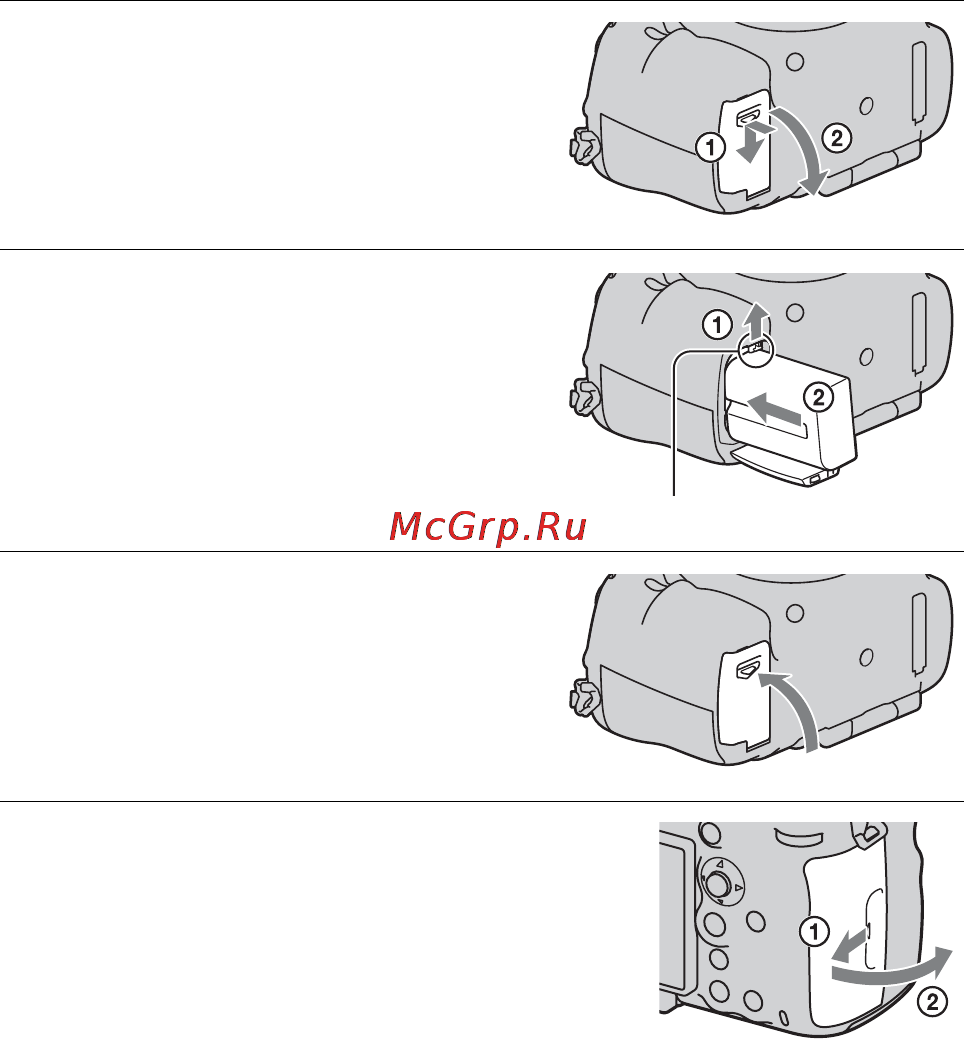 Sony SLT-A99 [166/226] Вставлення акумуляторного блока картки пам яті продається окремо