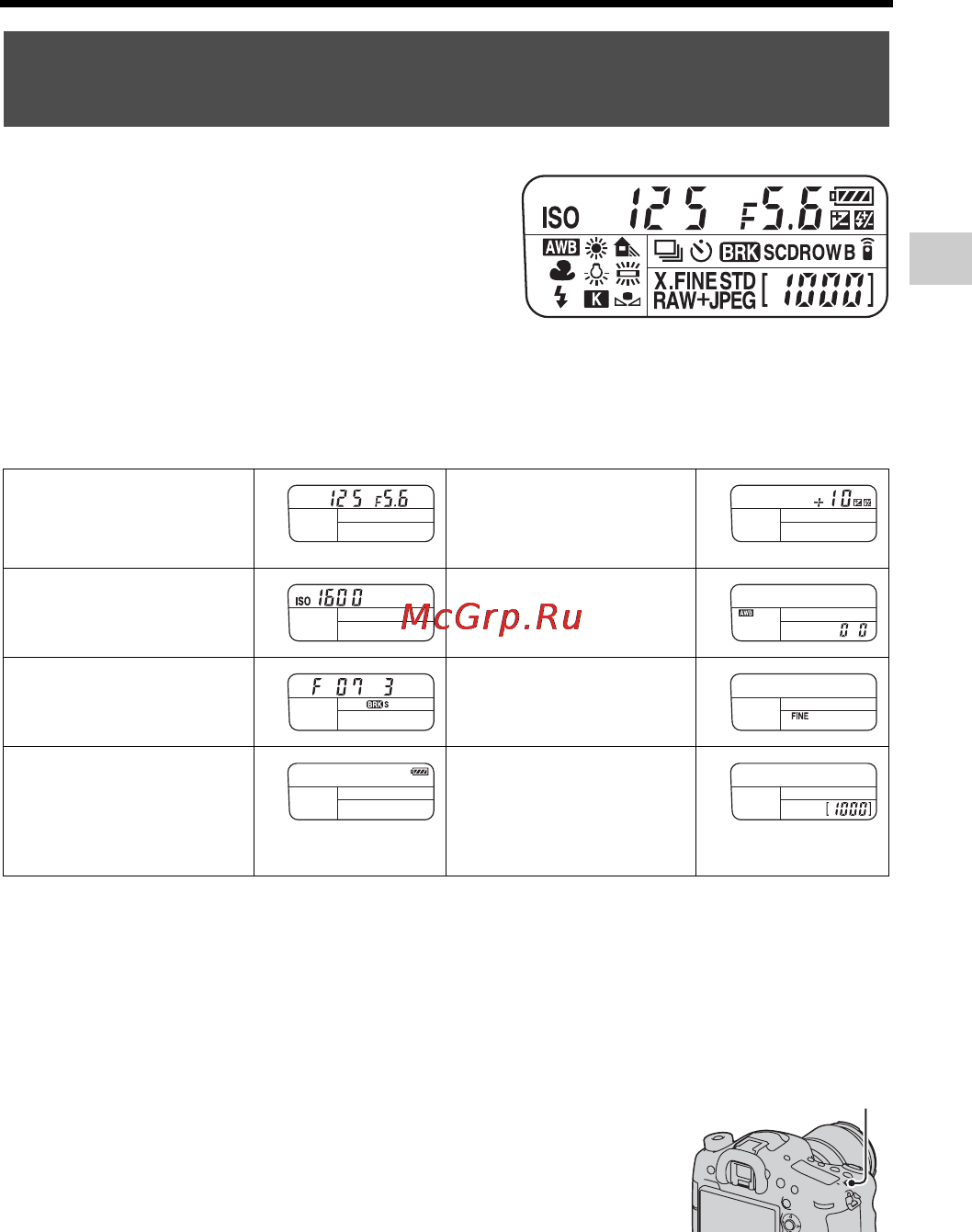 Sony Alpha SLT-A99 Body Black [29/226] Список значков появляющихся на панели дисплея