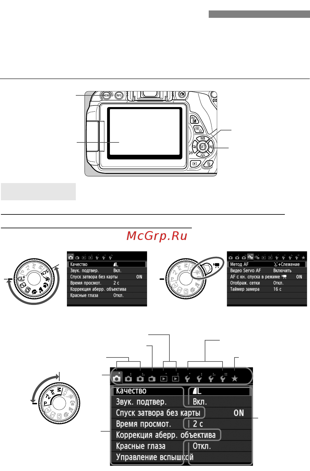 Canon EOS 700D+EF-S 18-135 IS STM [46/388] На задней панели камеры для управления меню