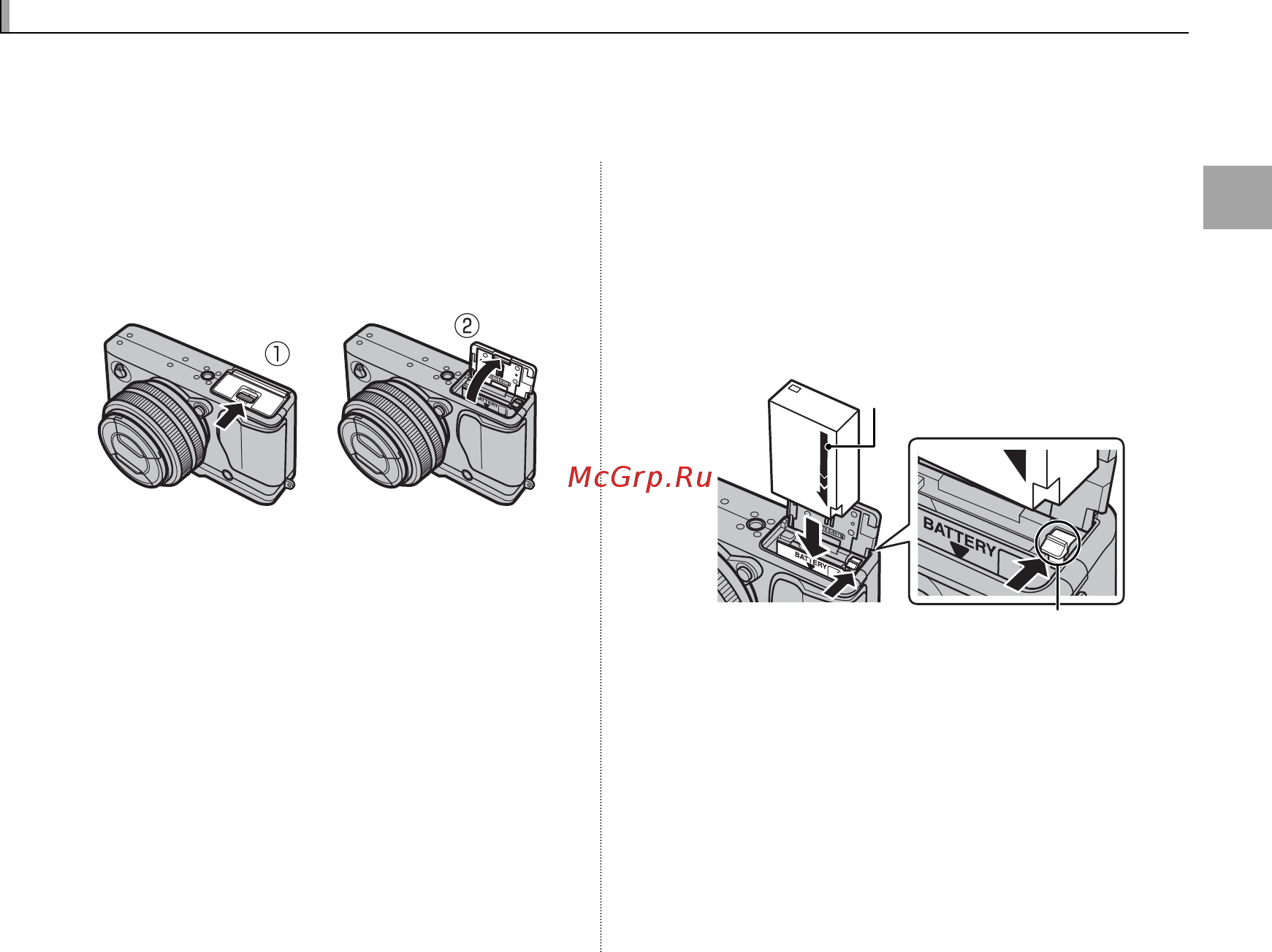 Fujifilm X-E1+XF18-55 Black [25/136] Установка батареи и карты памяти установка батареи и карты памяти