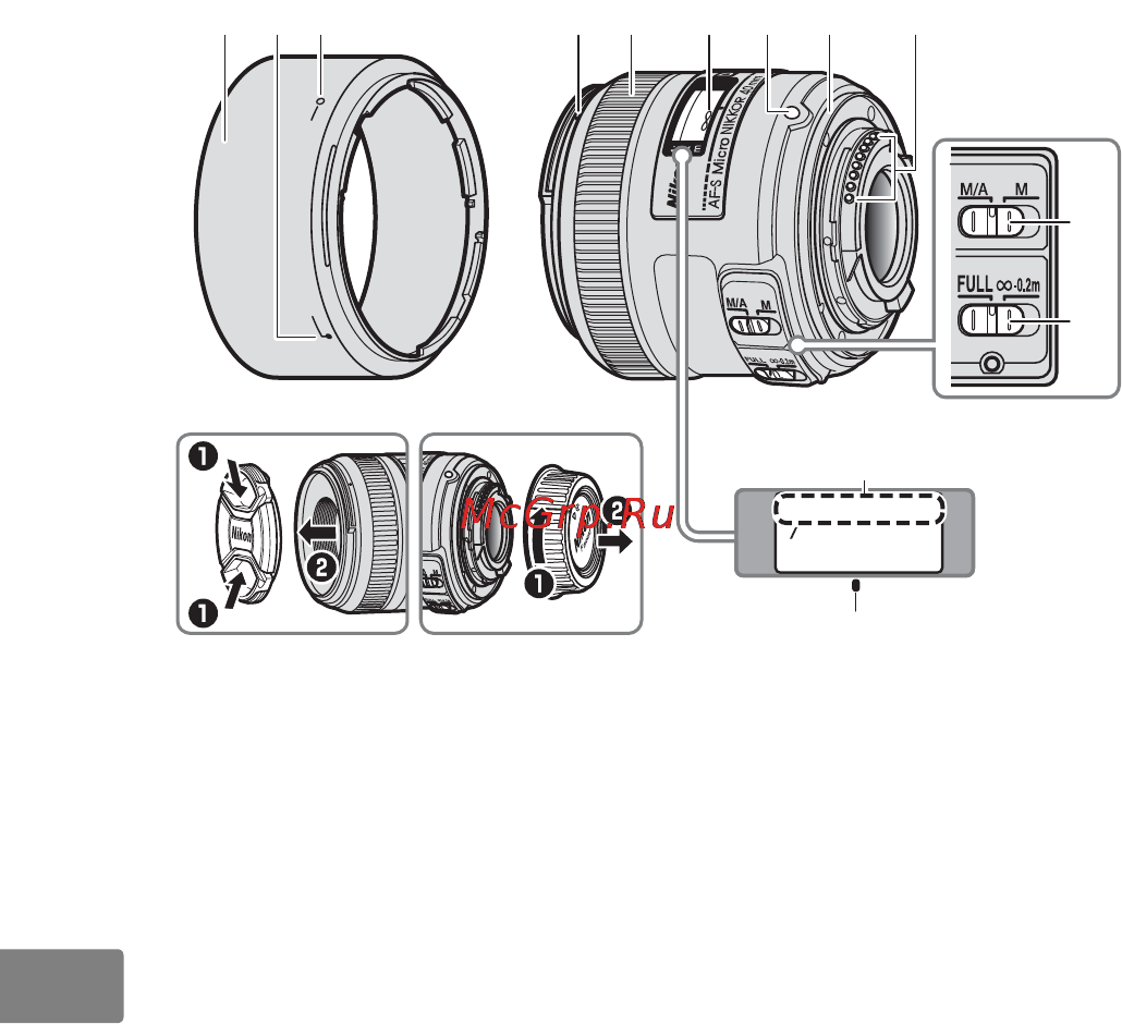 Nikon AF-S DX NIKKOR 40mm f/2.8G ED [146/168] 렌즈의 부품