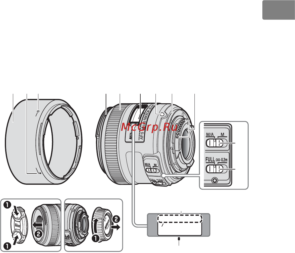 Nikon 40MM F 2.8G AF-S DX MICRO NIKKOR [21/168] Objektivkomponenten