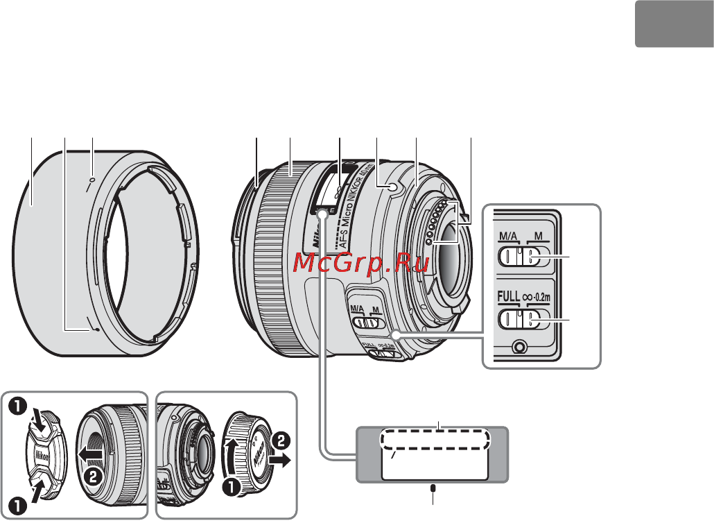 Nikon AF-S DX NIKKOR 40mm f/2.8G ED [37/168] Partes del objetivo
