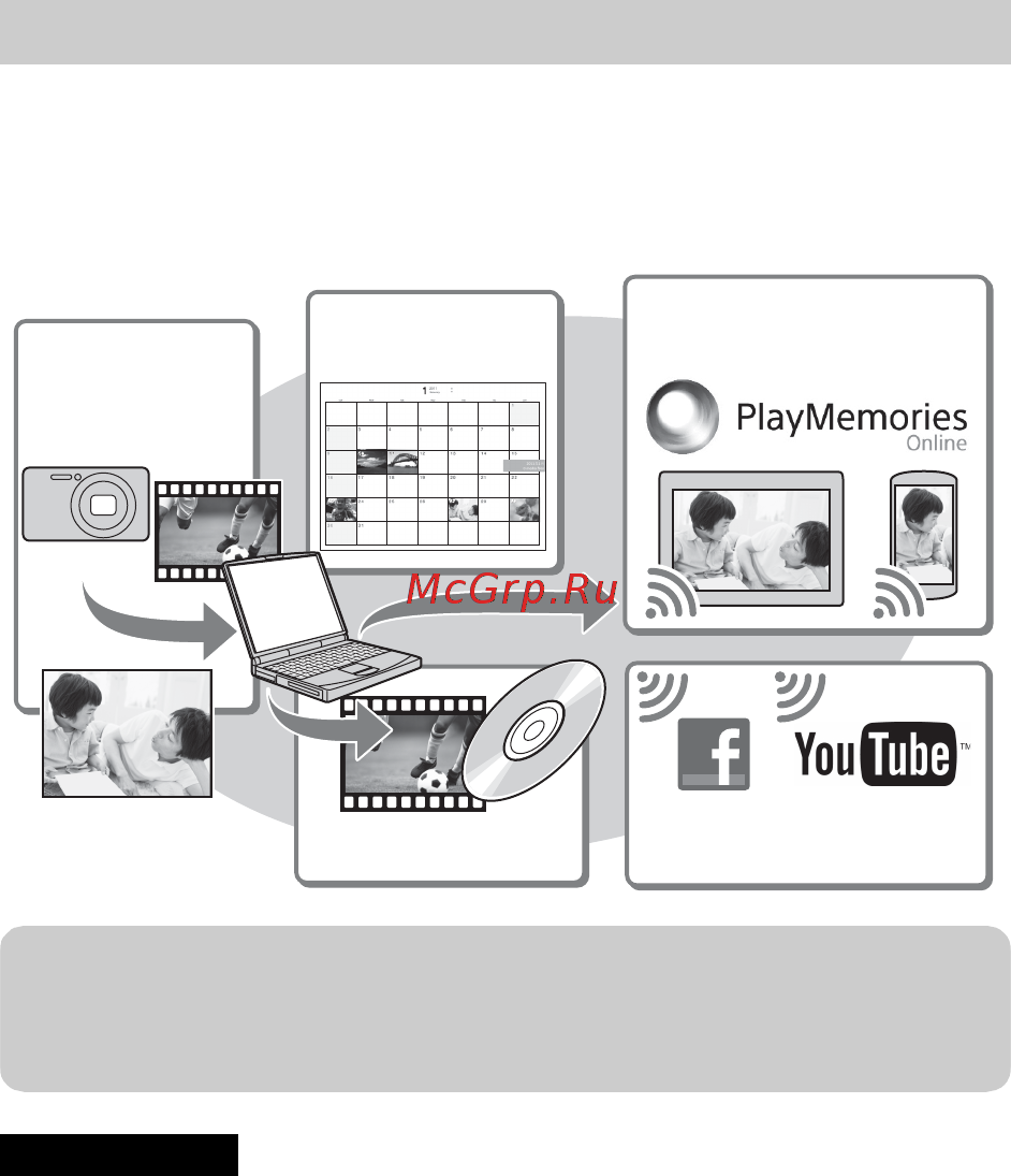 Sony DSC-HX300 [60/112] Функции программы playmemories home