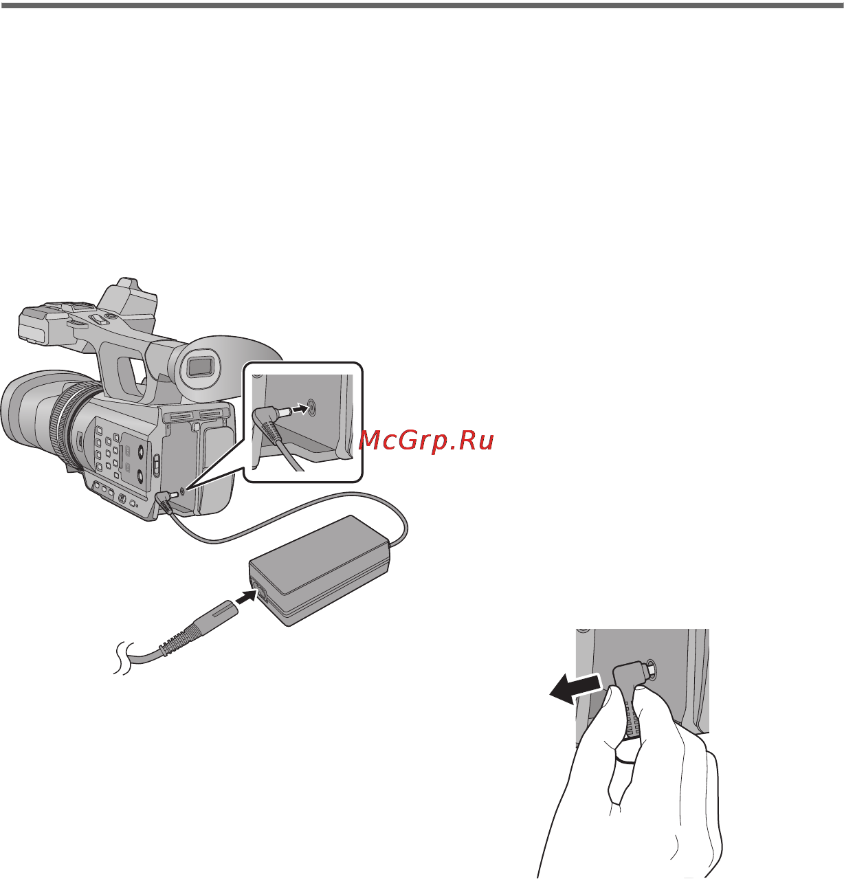 Panasonic HDC-Z10000E [14/39] Подключение к сети переменного тока