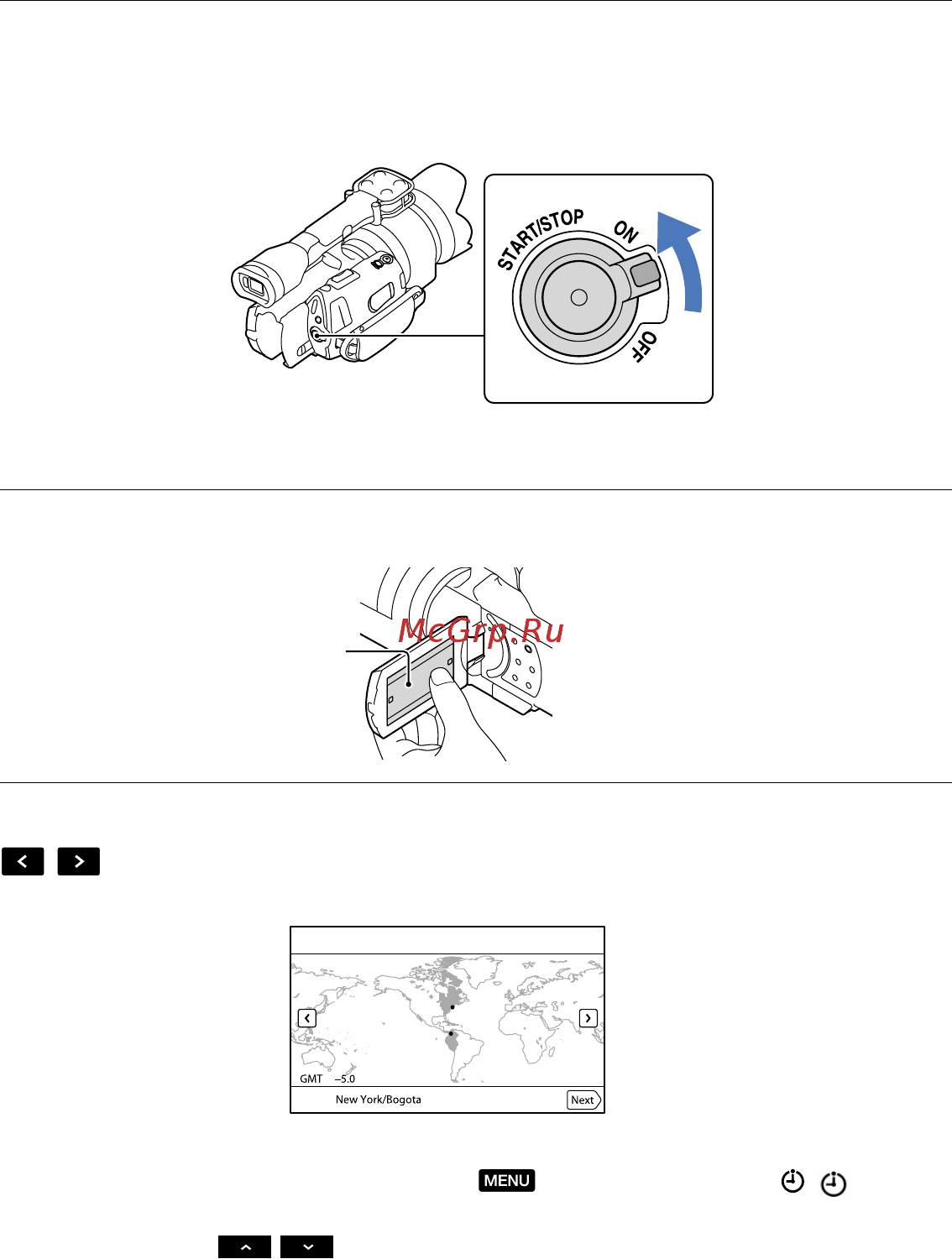 Sony NEX-VG30E [104/163] А потім торкніться next