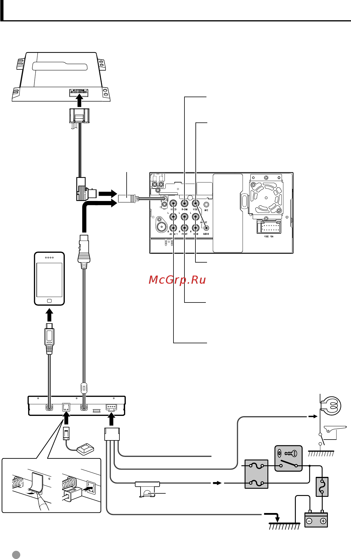 Kenwood DDX3053 [76/84] Подсоединение других изделий