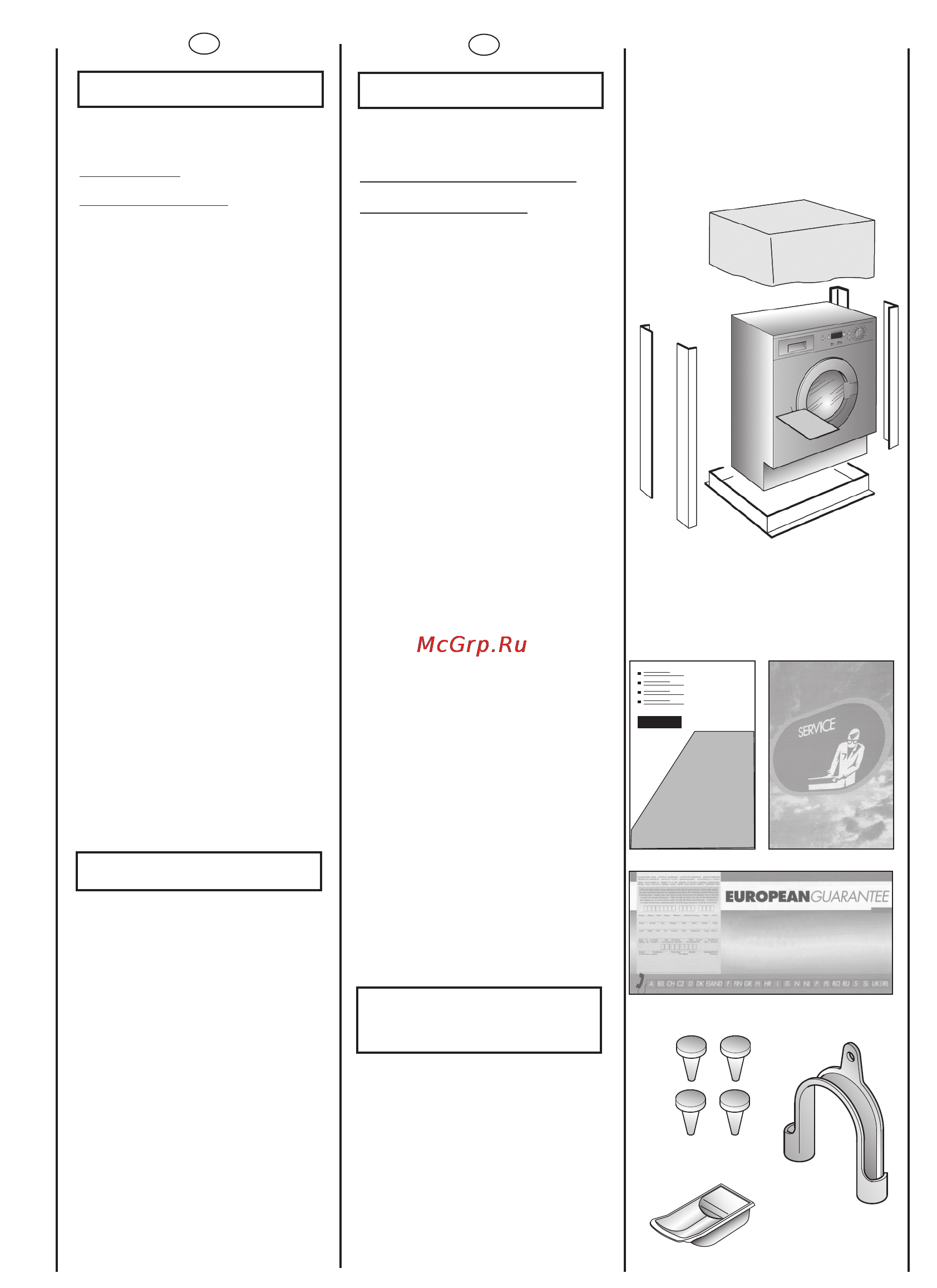 Candy CWB 1382 DN1-07S [4/44] General points on delivery