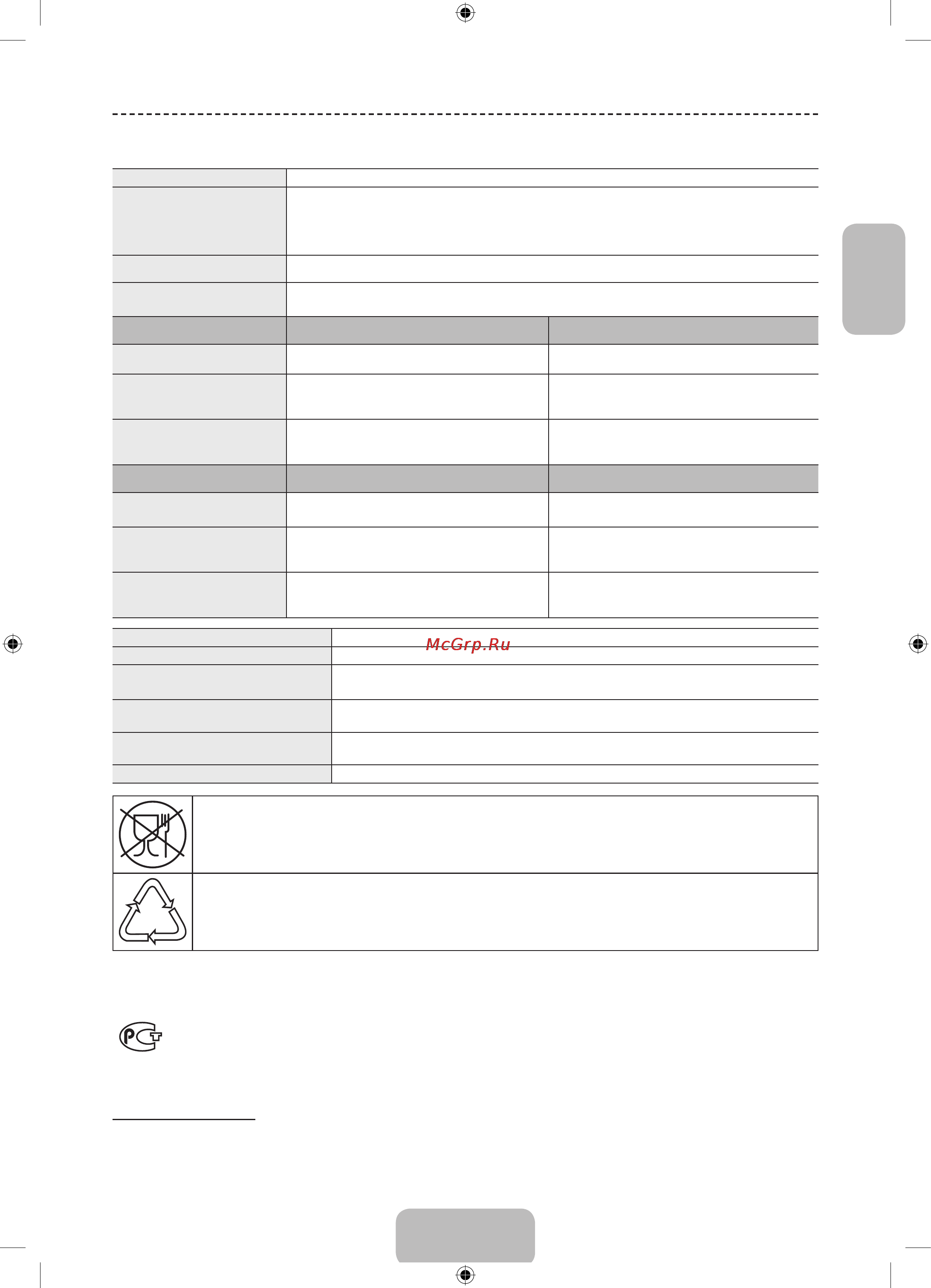 Samsung UE50F6330AK [23/24] Технические характеристики тв