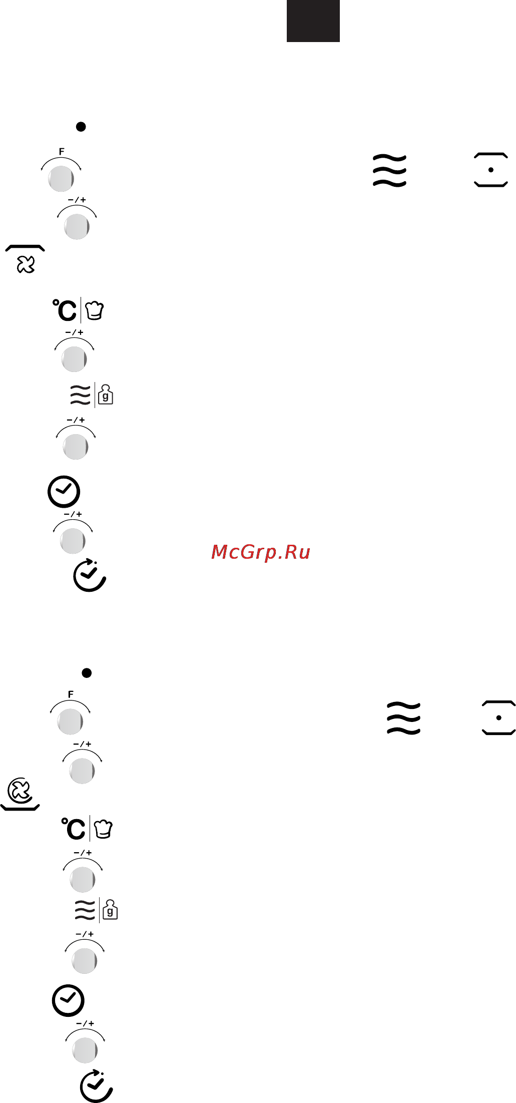 Candy MIC 440 TX [19/89] Microwave bottom convection cooking