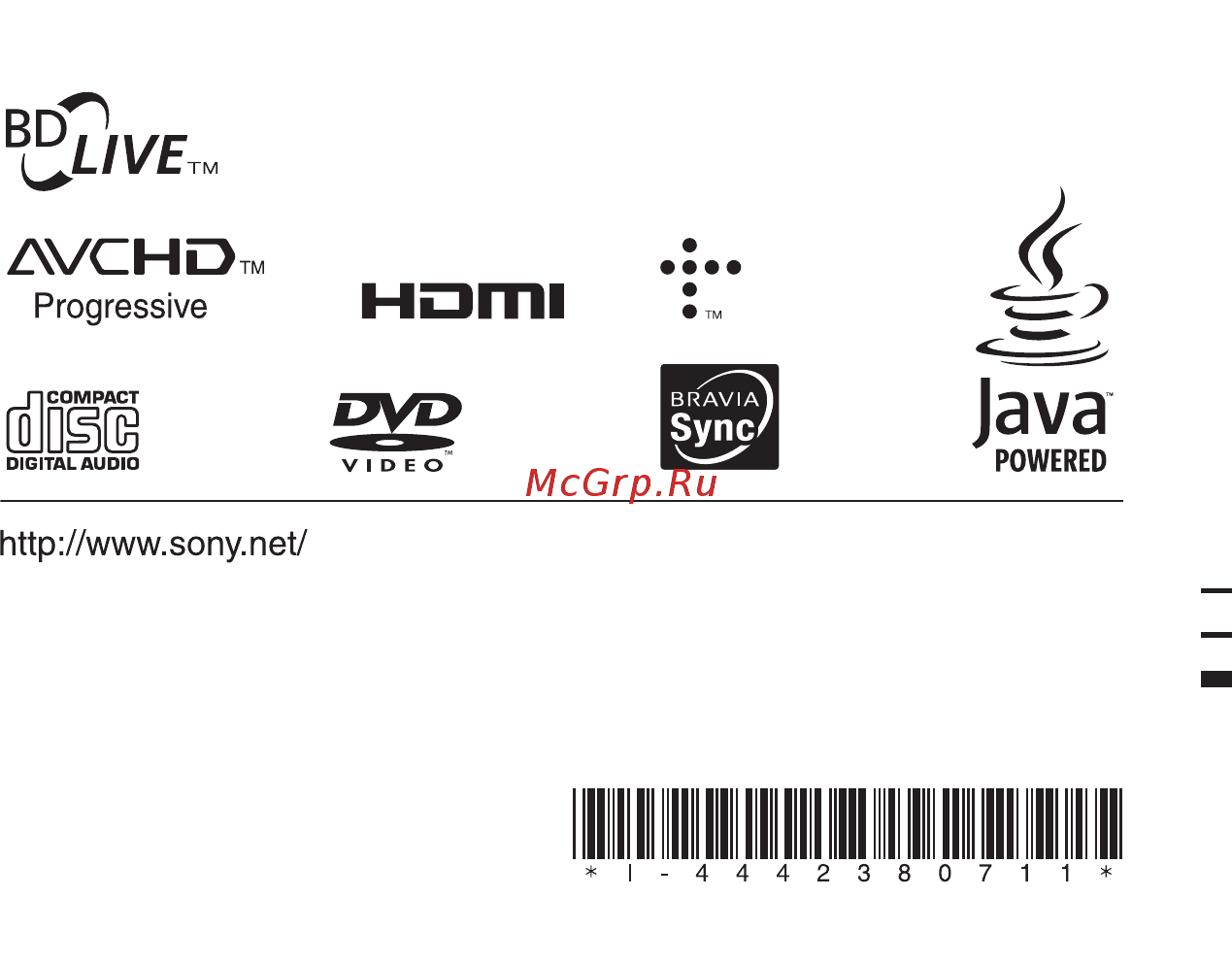 Sony BDP-S1100 [84/84] Http support sony europe com