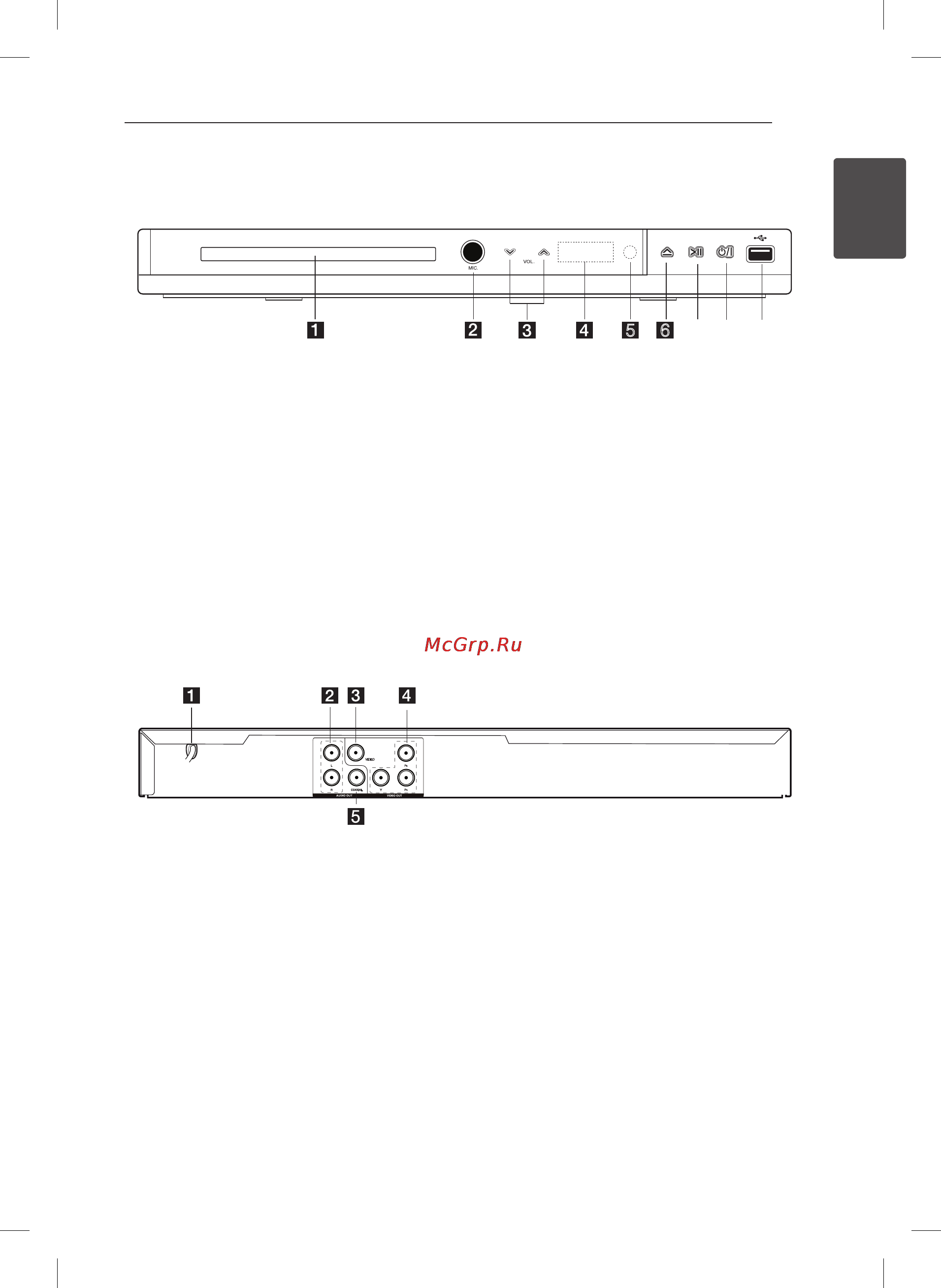 LG DP432 [9/22] Передняя панель