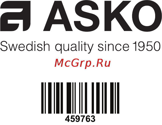 Asko OCM8476S Инструкция по эксплуатации онлайн [52/52] 82911
