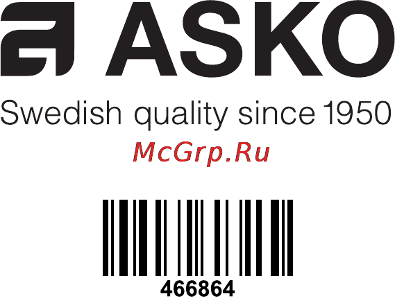 Asko RWF2826S Инструкция по эксплуатации онлайн [16/16] 82997
