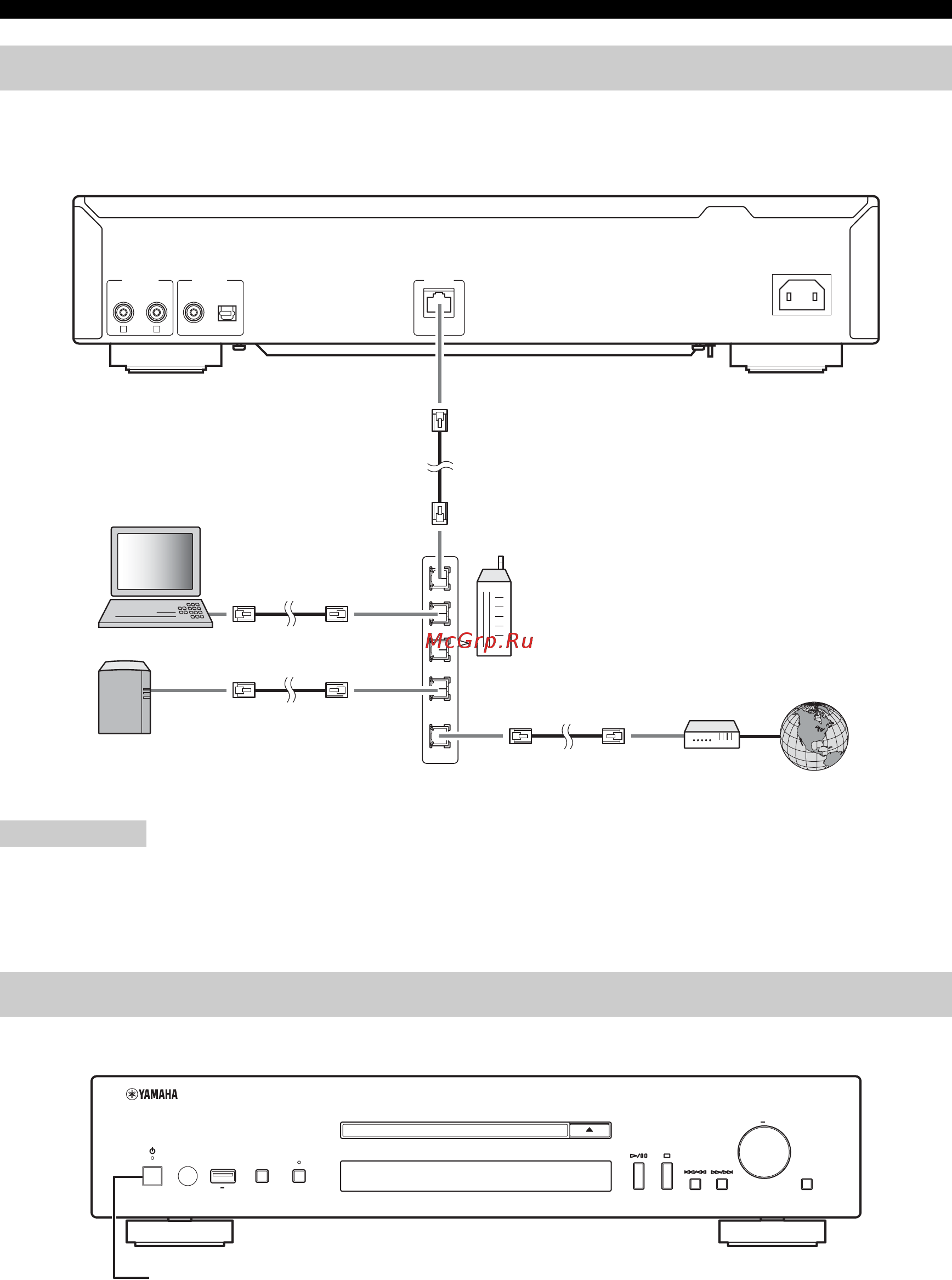 Yamaha CD-N500 Silver G [114/283] Ansluta till ett nätverk pc nas internet anslutning