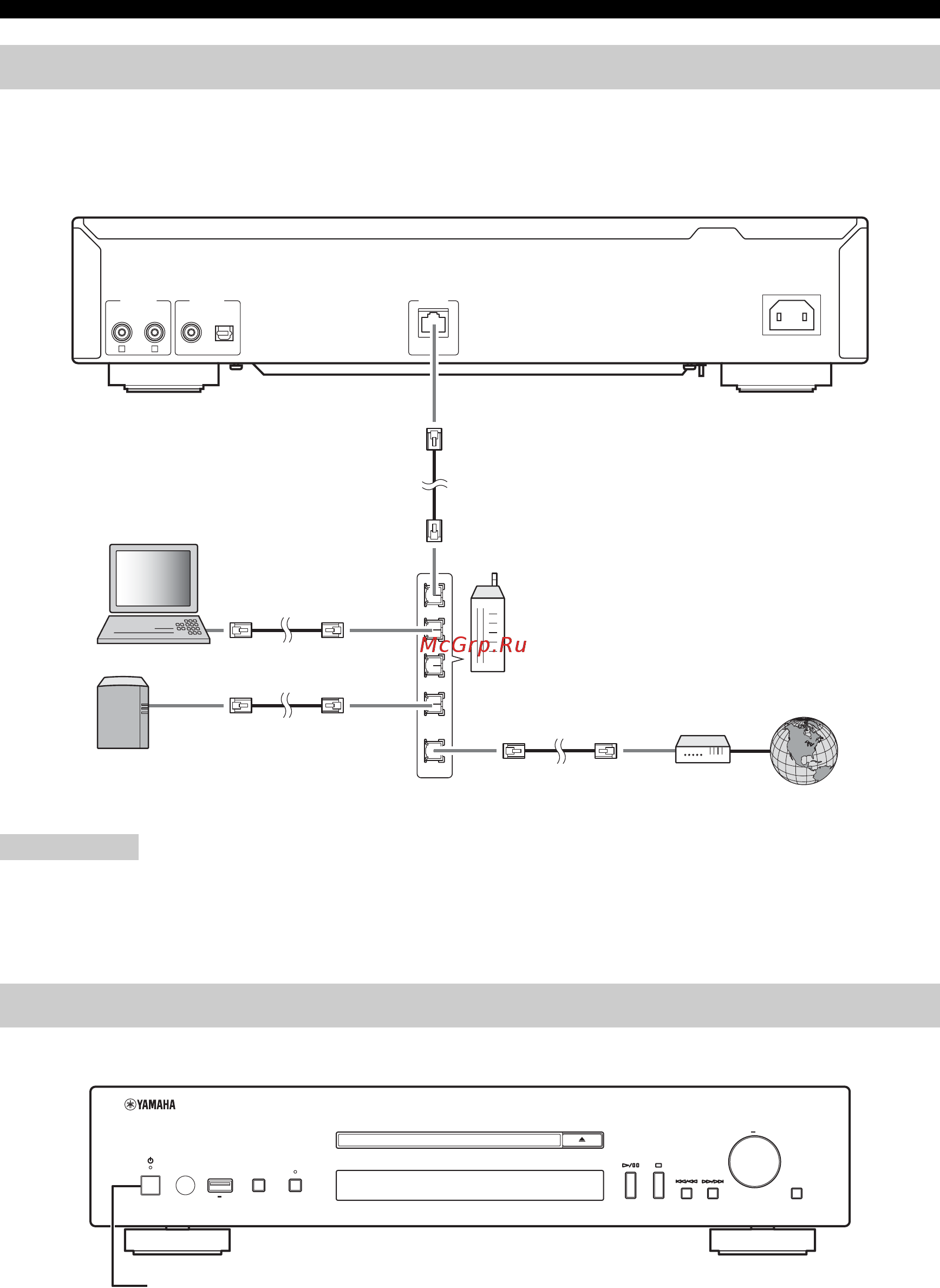 Yamaha CD-N500 Silver G [216/283] Verbinden met een netwerk pc nas internetverbinding