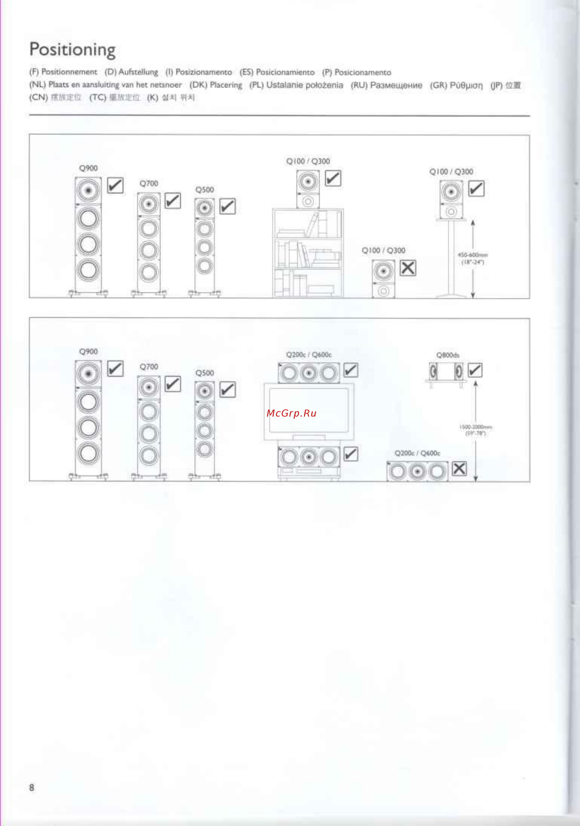 Kef Q100 Black [8/19] Positioning