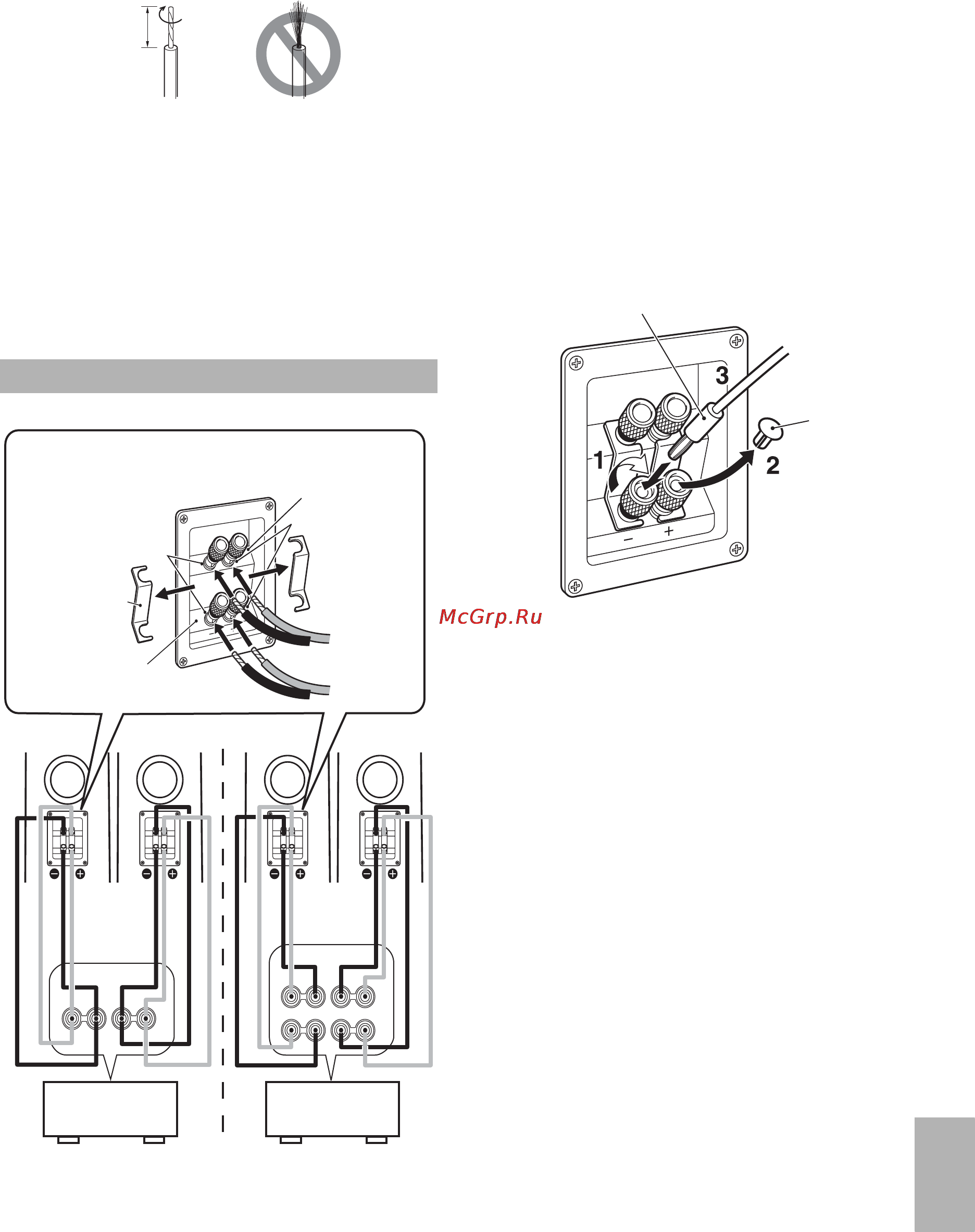 Yamaha NS-F700 White [23/36] Conexiones de doble cable