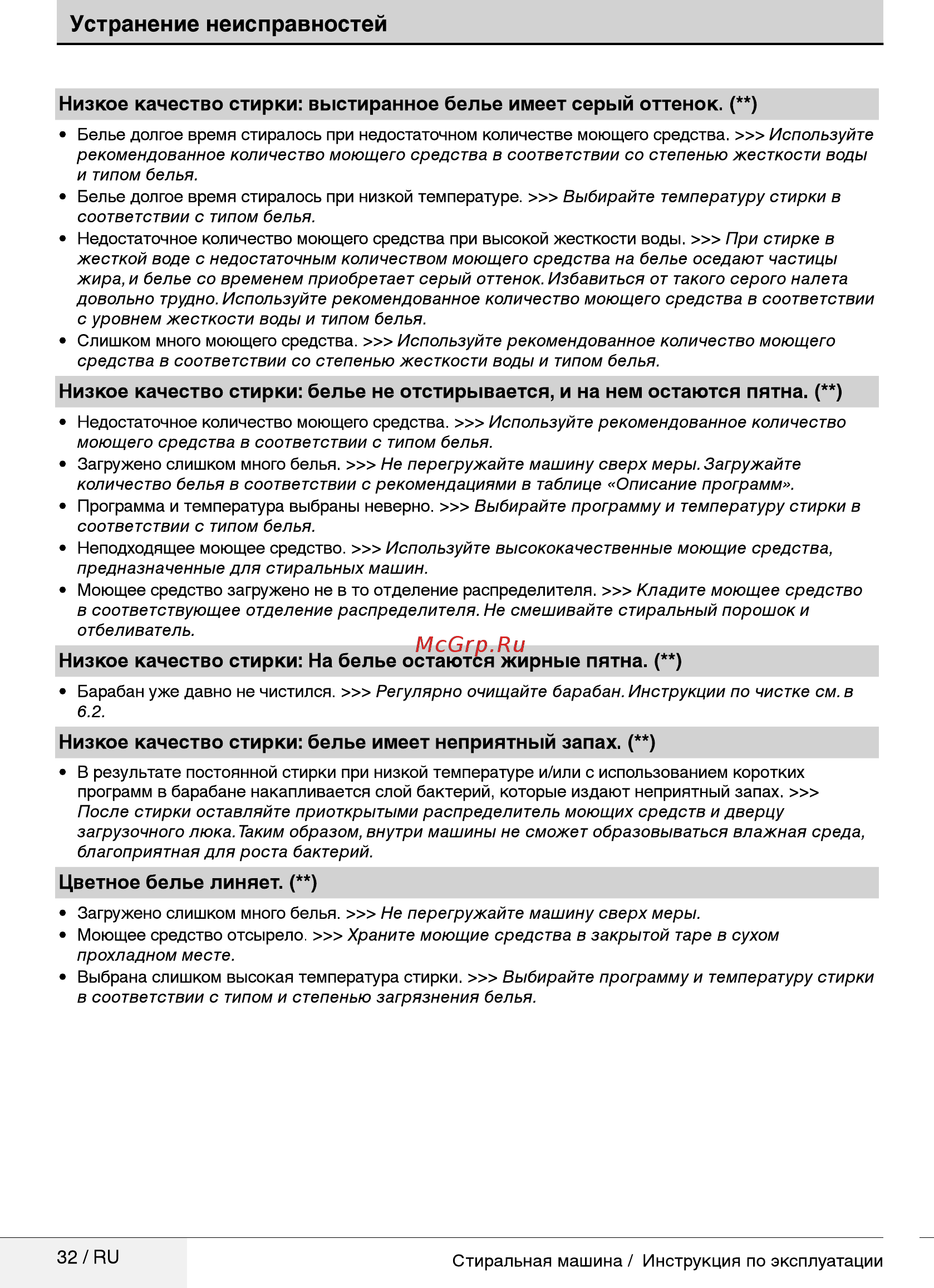 Beko MVY 69021 MW1 [32/40] Цветное белье линяет