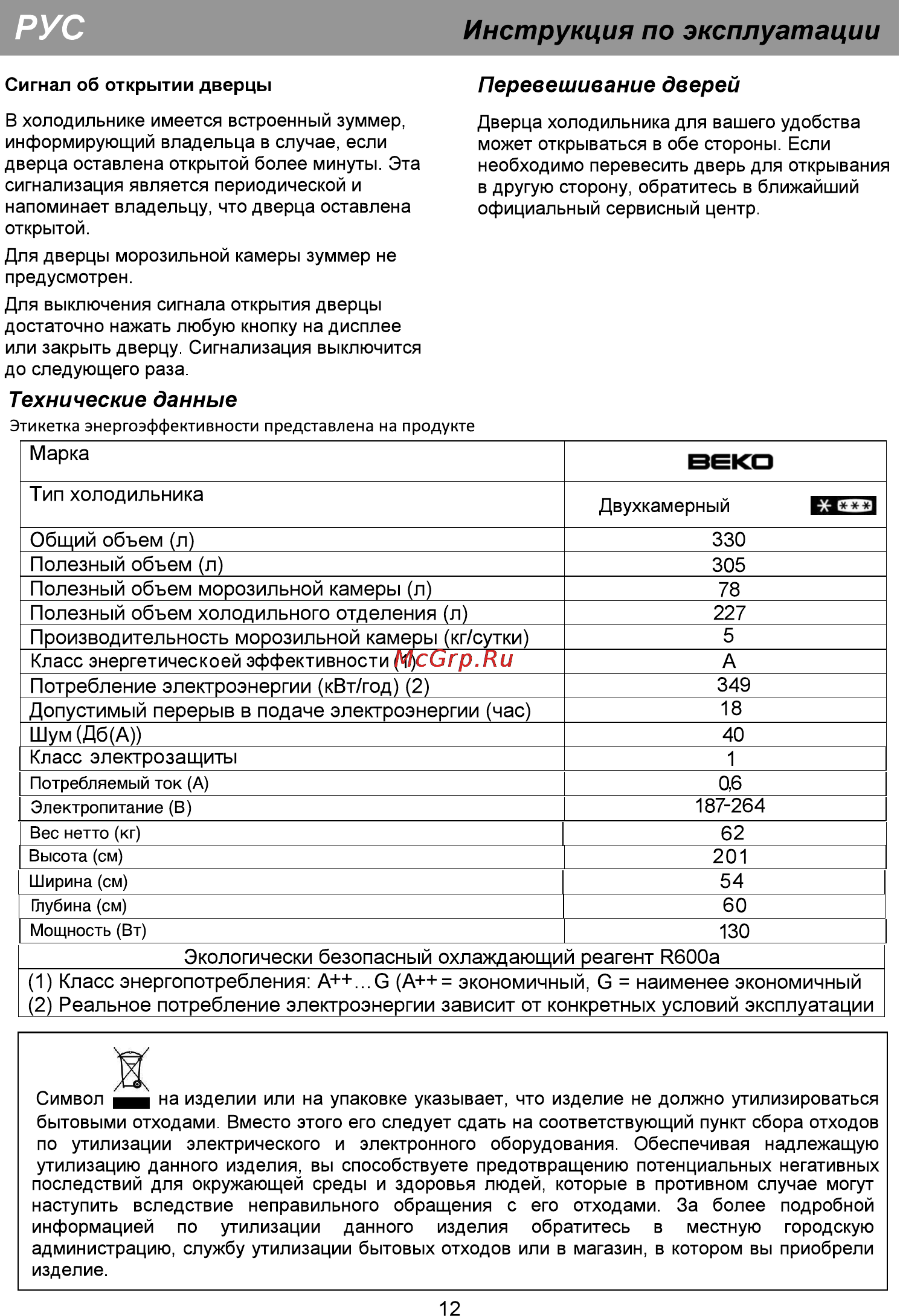 Beko CMV 533103 W [19/25] Перевешивание дверей