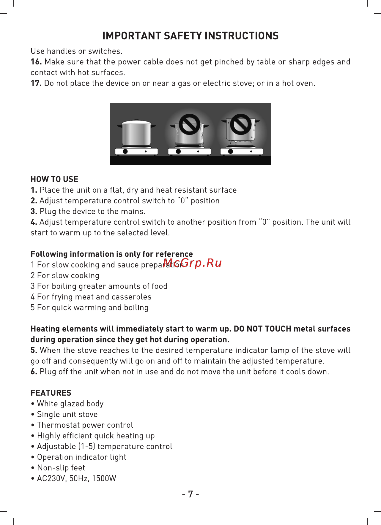 Sinbo SCO-5030 [8/20] Important safety instructions