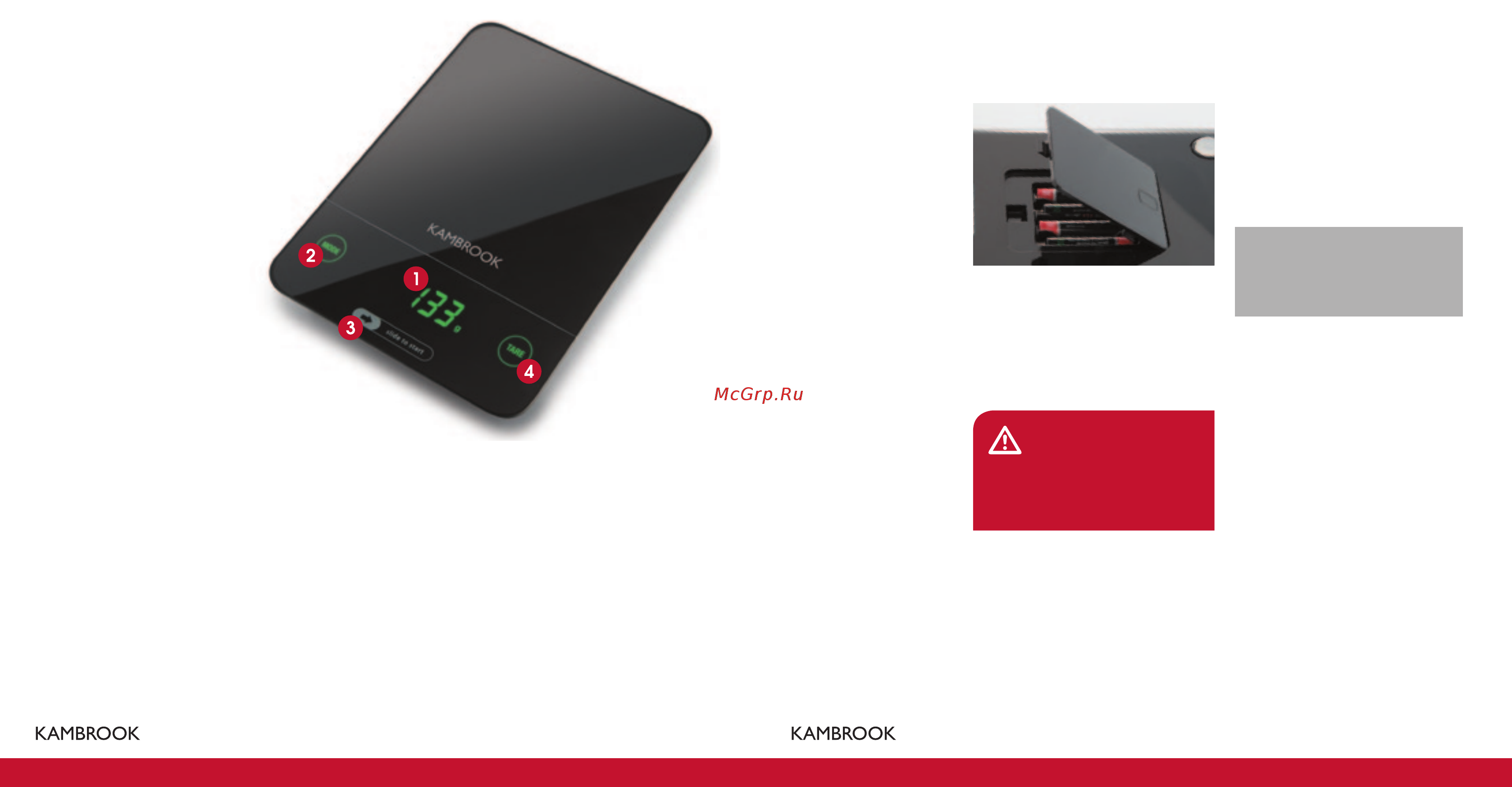 Kambrook ASC401 [3/5] Кнопка mode изменение единиц измерения веса граммы унции