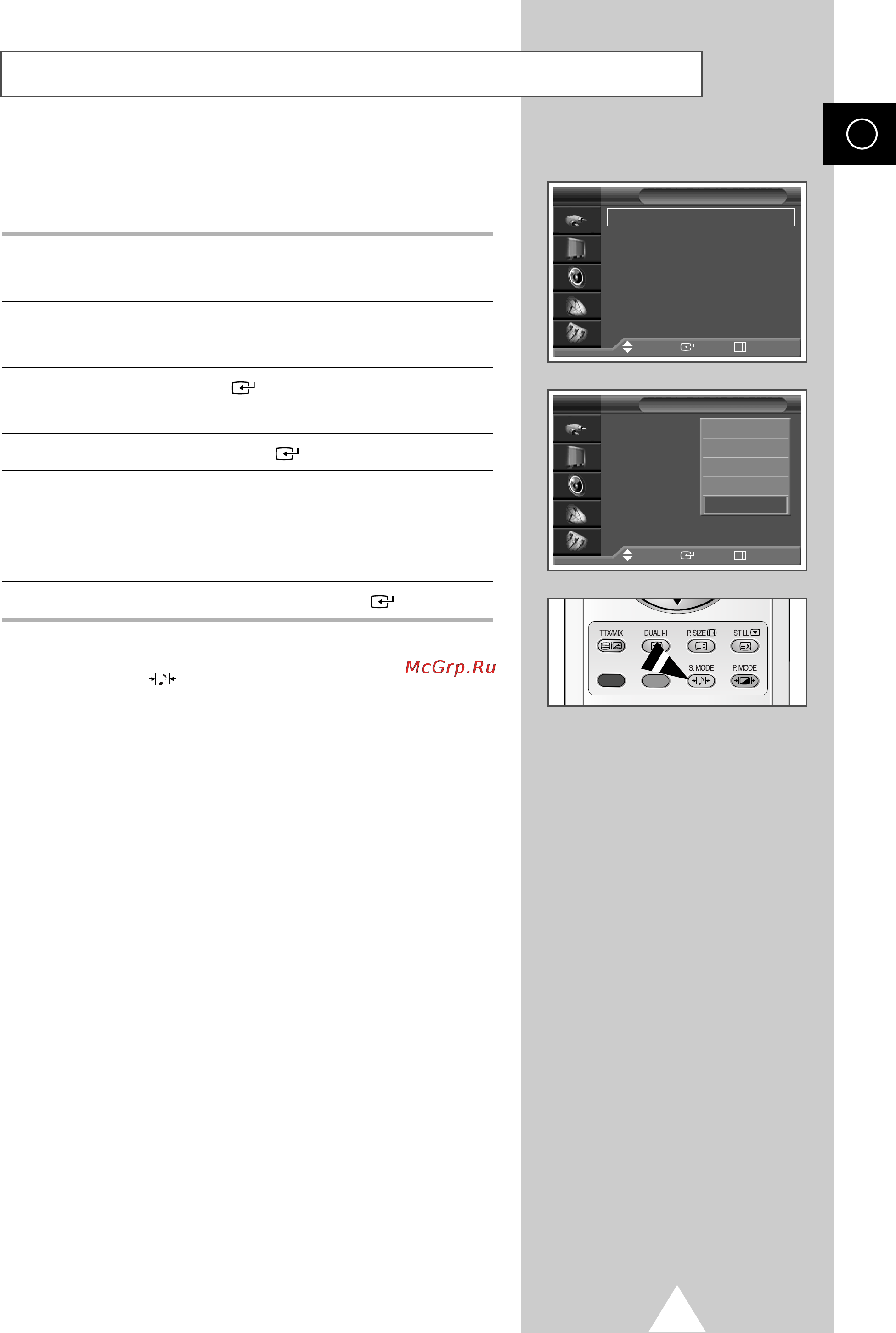 Samsung PS-42D4 SR [39/64] Изменение стандарта звука