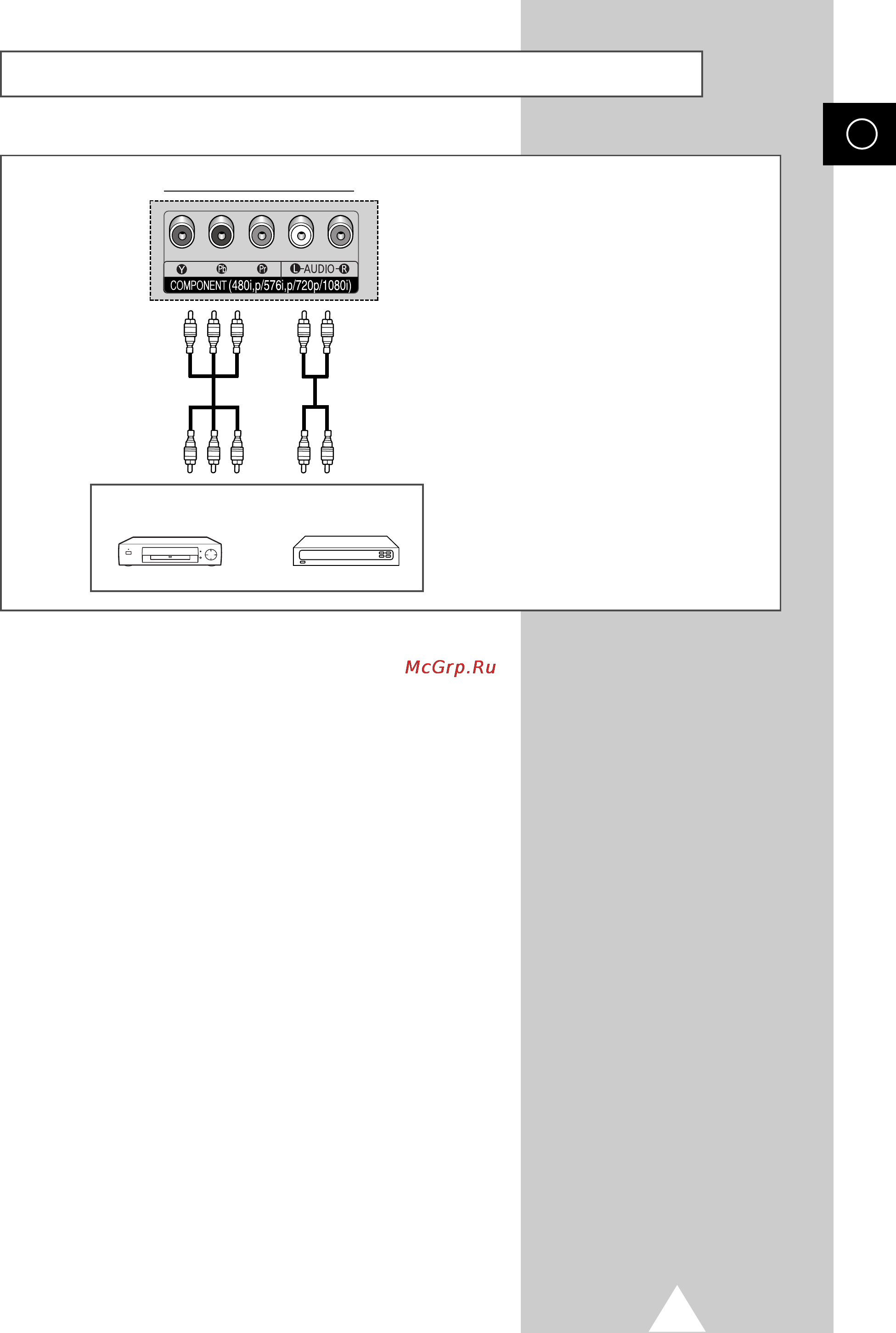 Samsung PS-42 D4SMR [55/64] Подсоединение к входному разъему компонентов