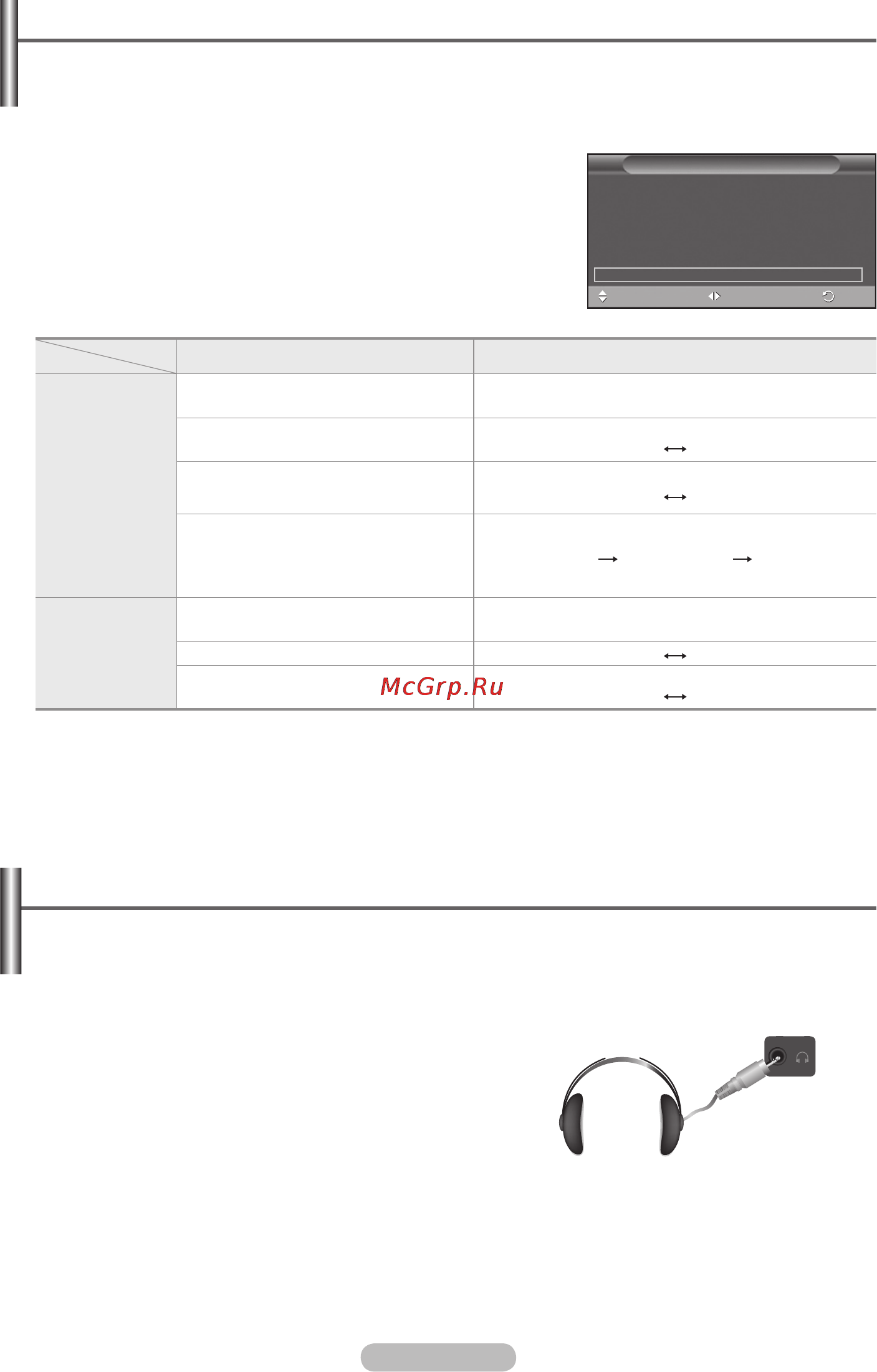 Samsung PS50A450 [24/122] Selecting the sound mode depending on the model